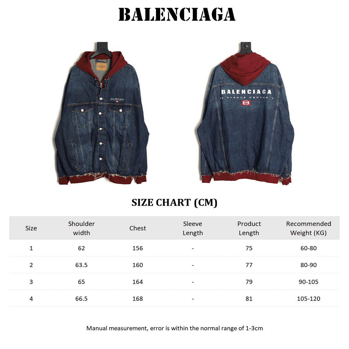 Ba1en*iaga 25Fw Denim Coats
