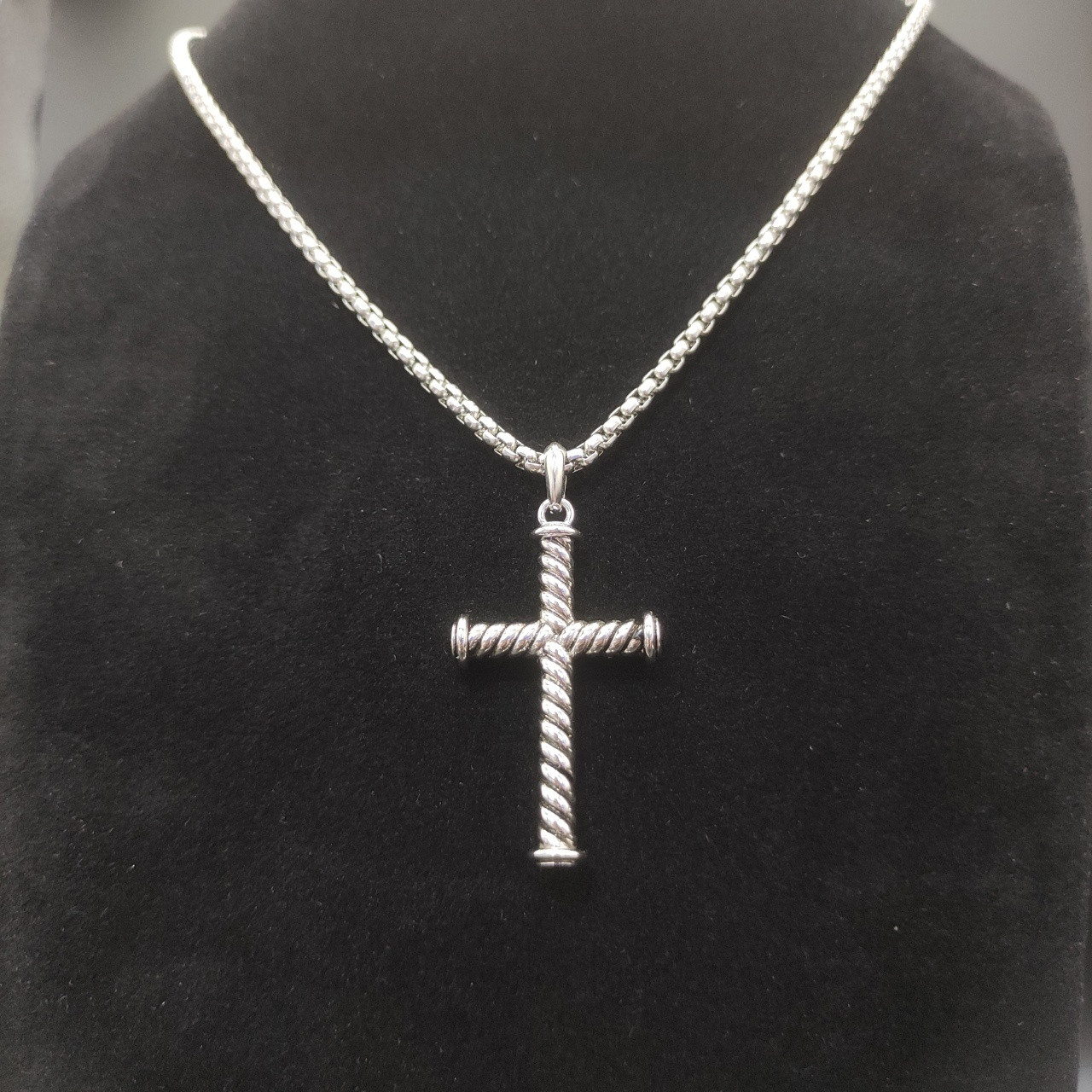David Yurman cross Necklace(Chain length 50+5cm delay chain Chain thickness 3mm)