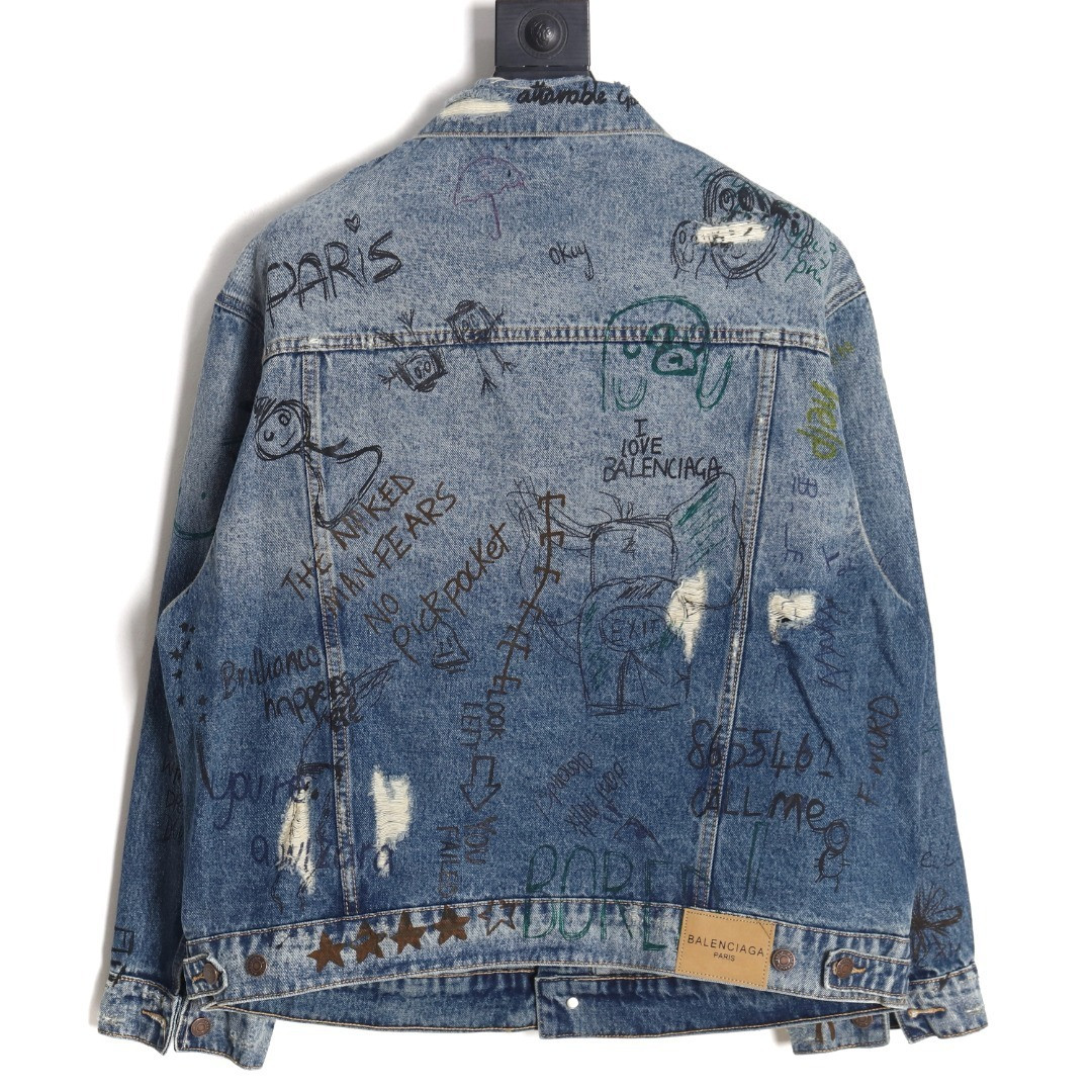 Ba1en*iaga Denim Coats