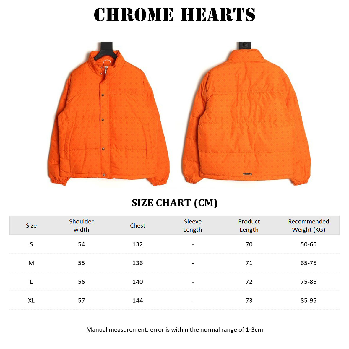 Ch*0me He**ts short puffer jacket