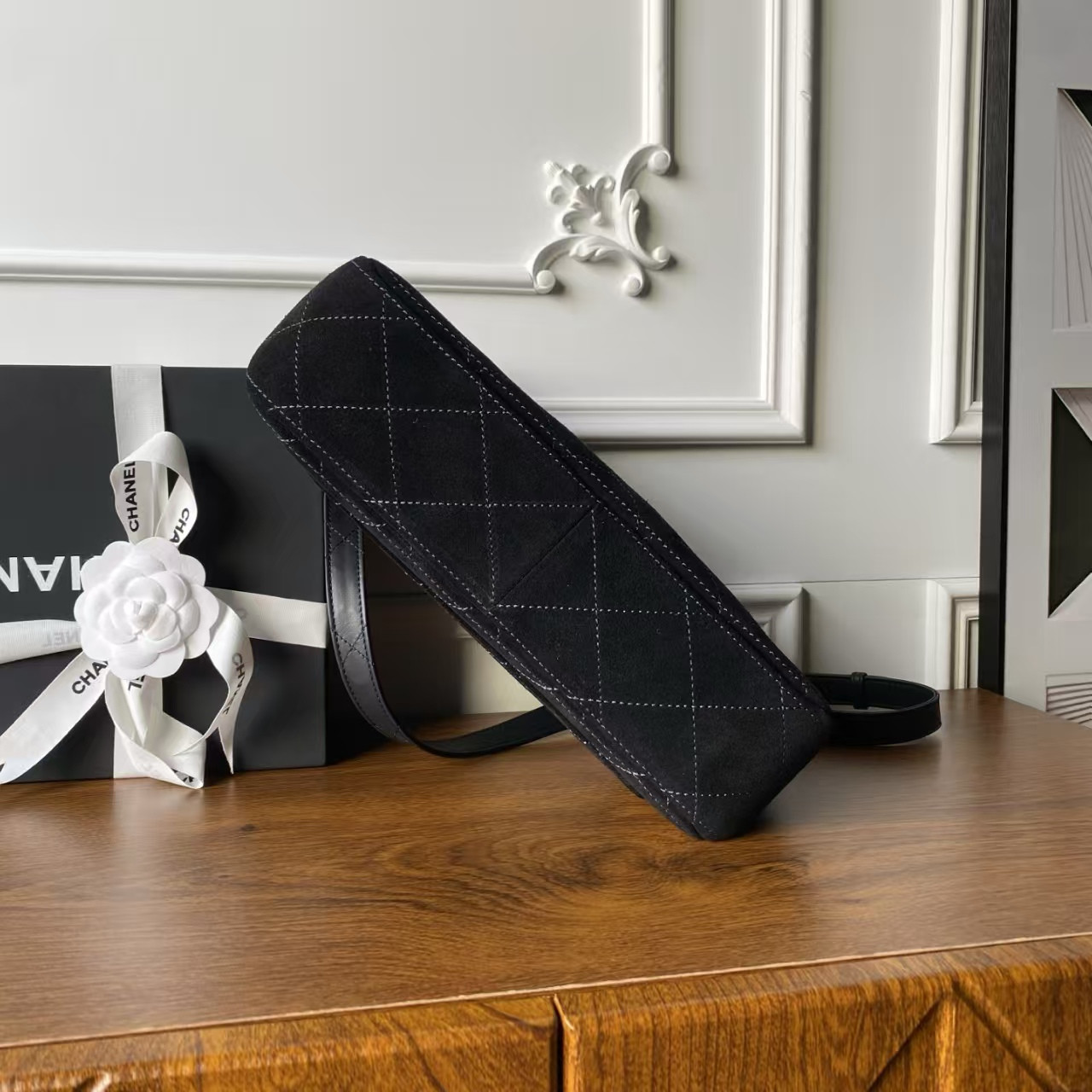 Ch**el Suede Handbag 24x30x8cm