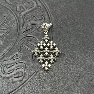 Ch*0me He**ts Large D1am0nd-shaped Cross Chain Earrings