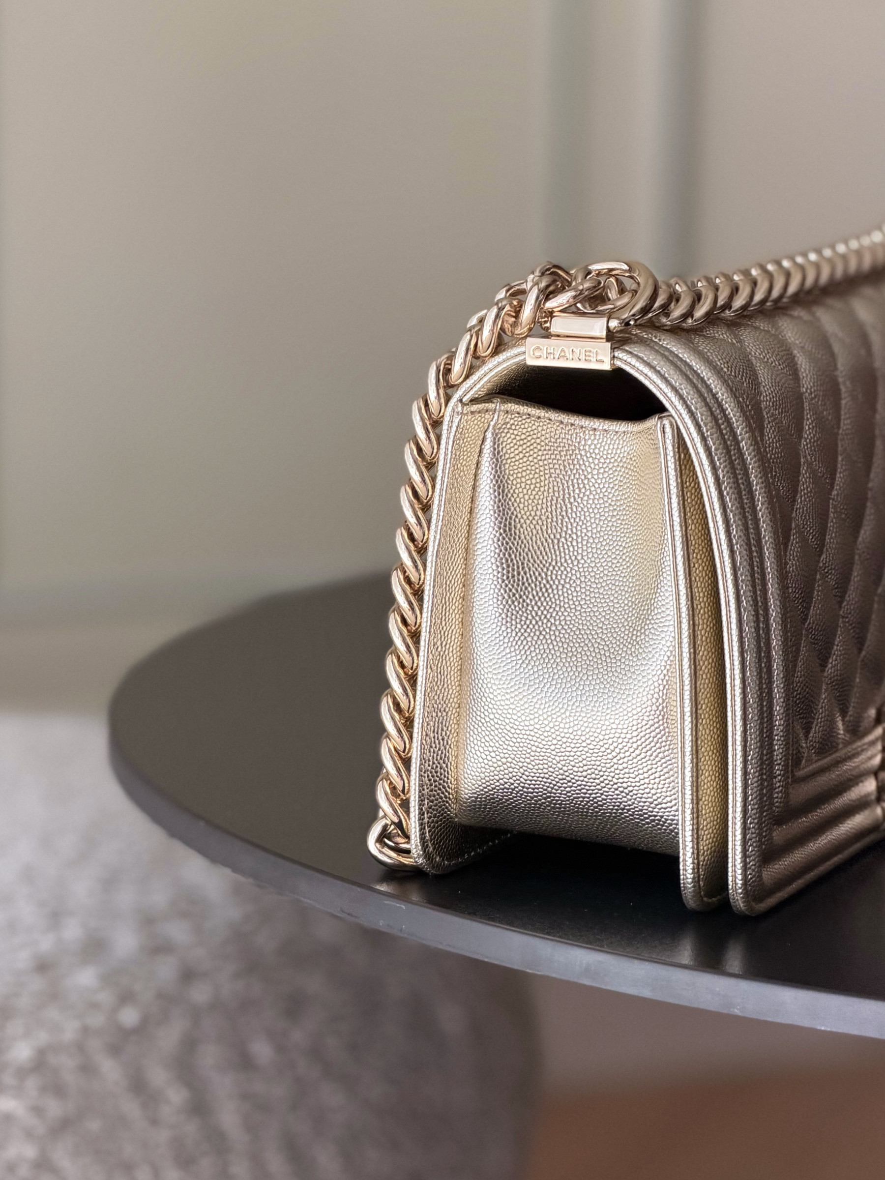 Ch**el Boy Handbag 15x25x9cm