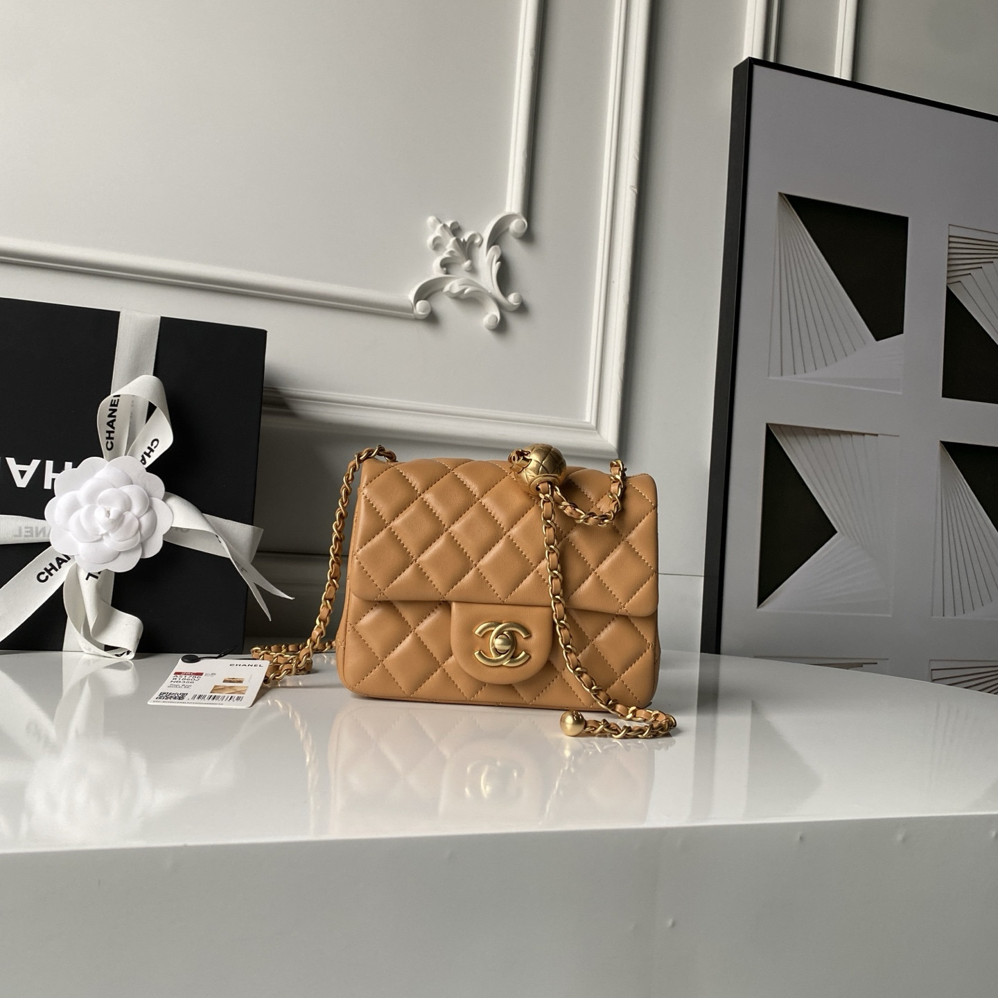 Ch**el MINI FLAP BAG 13.5x17x8cm