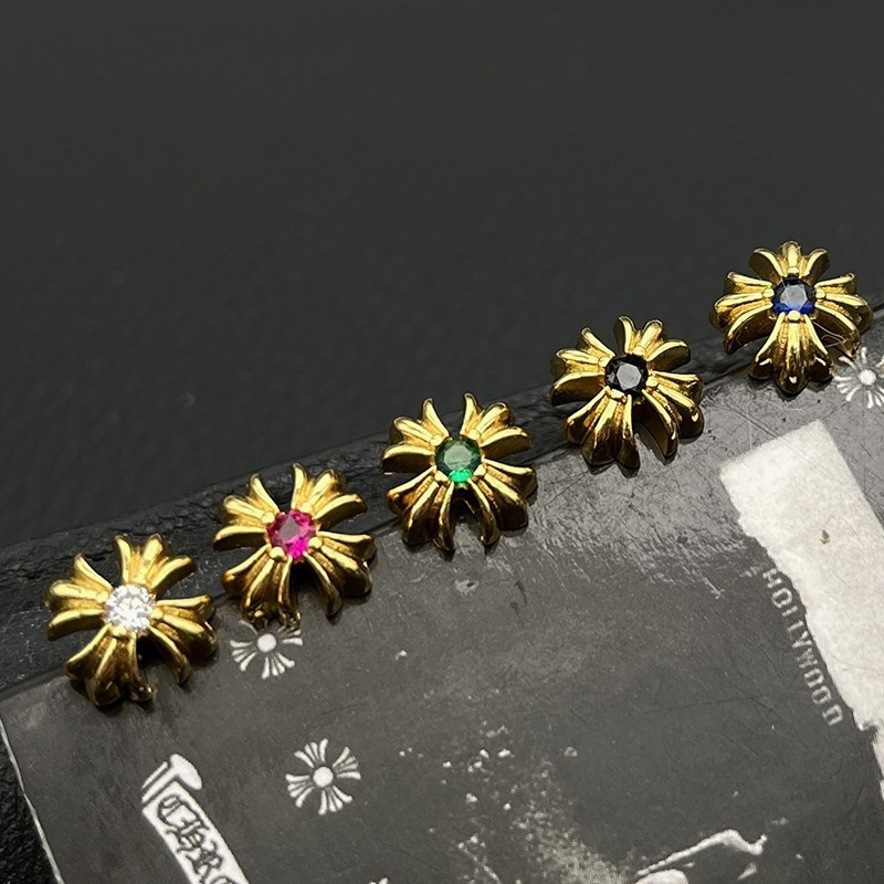 Ch*0me He**ts Cross Stud Earrings