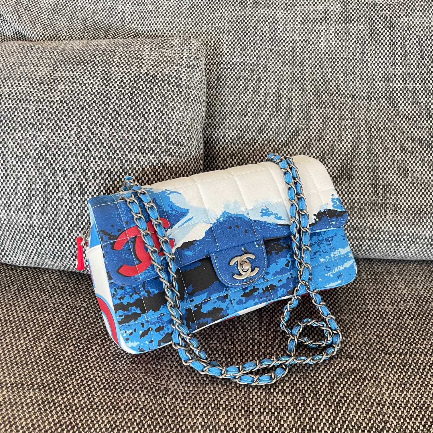Ch**el surf line flap bag 25x15x6cm