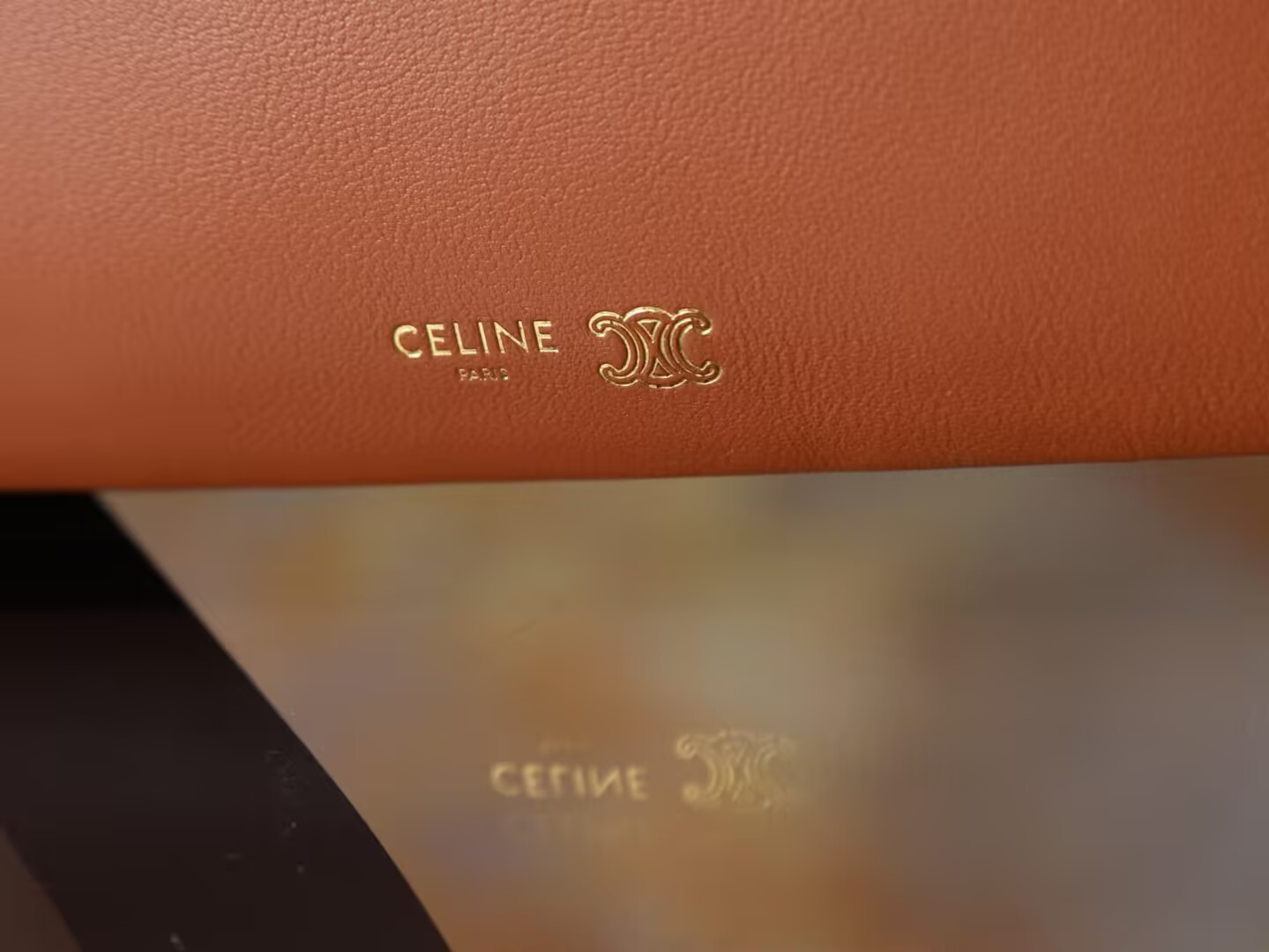 Ce1i*e trio flap in smooth lambskin 22.5x13x3.5cm