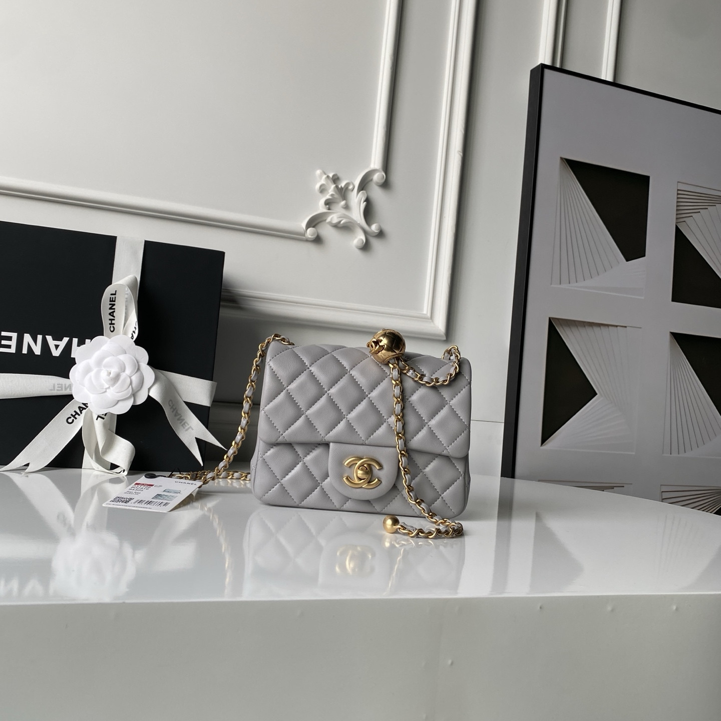 Ch**el MINI FLAP BAG 13.5x17x8cm