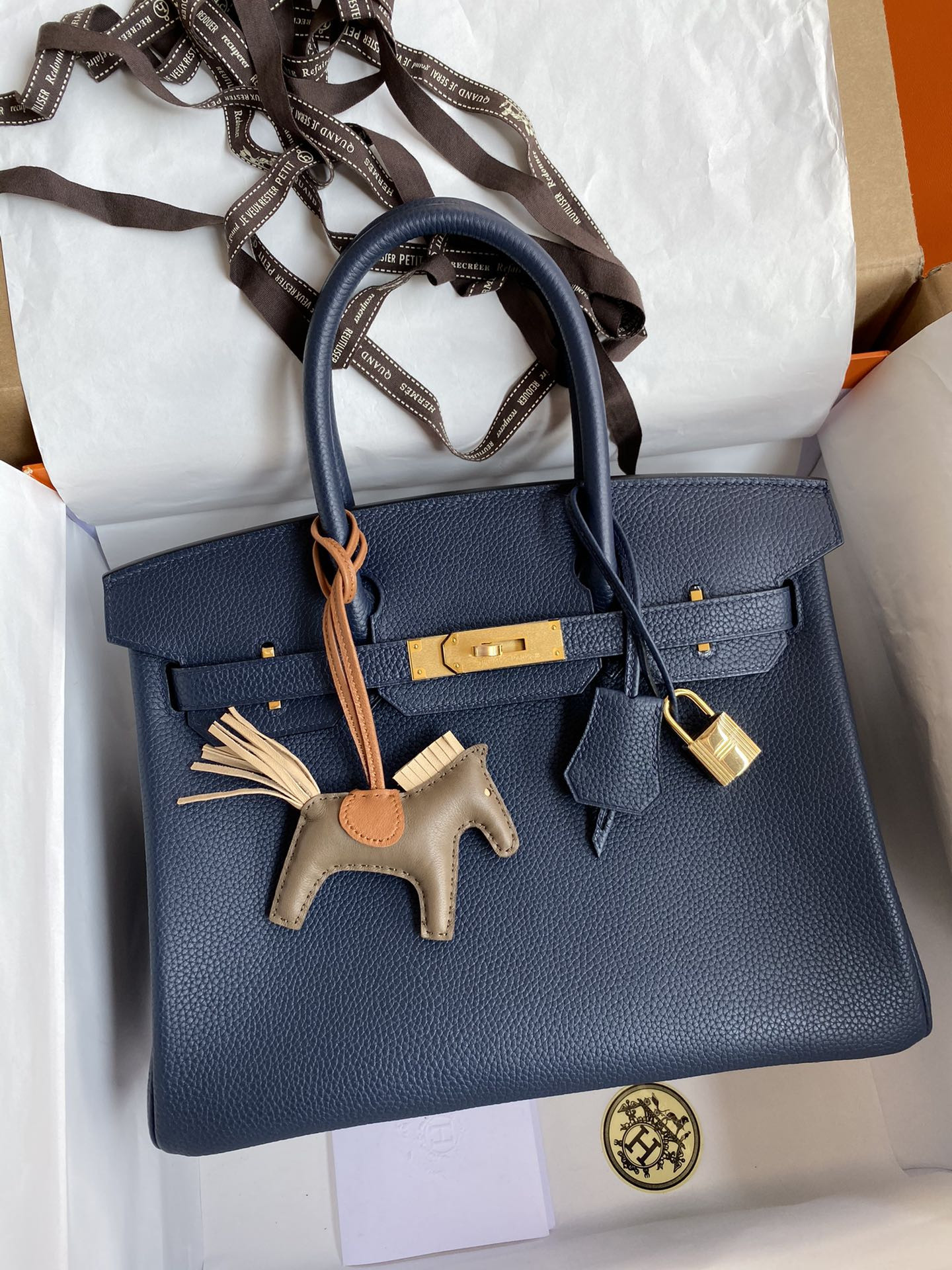 H**me5 BIRKIN Gold 25 30 35(Horse charm not included)