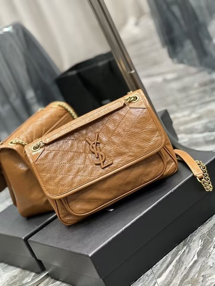 Y51 NIKI MEDIUM IN VINTAGE LEATHER SHINY 28x20x8.5cm