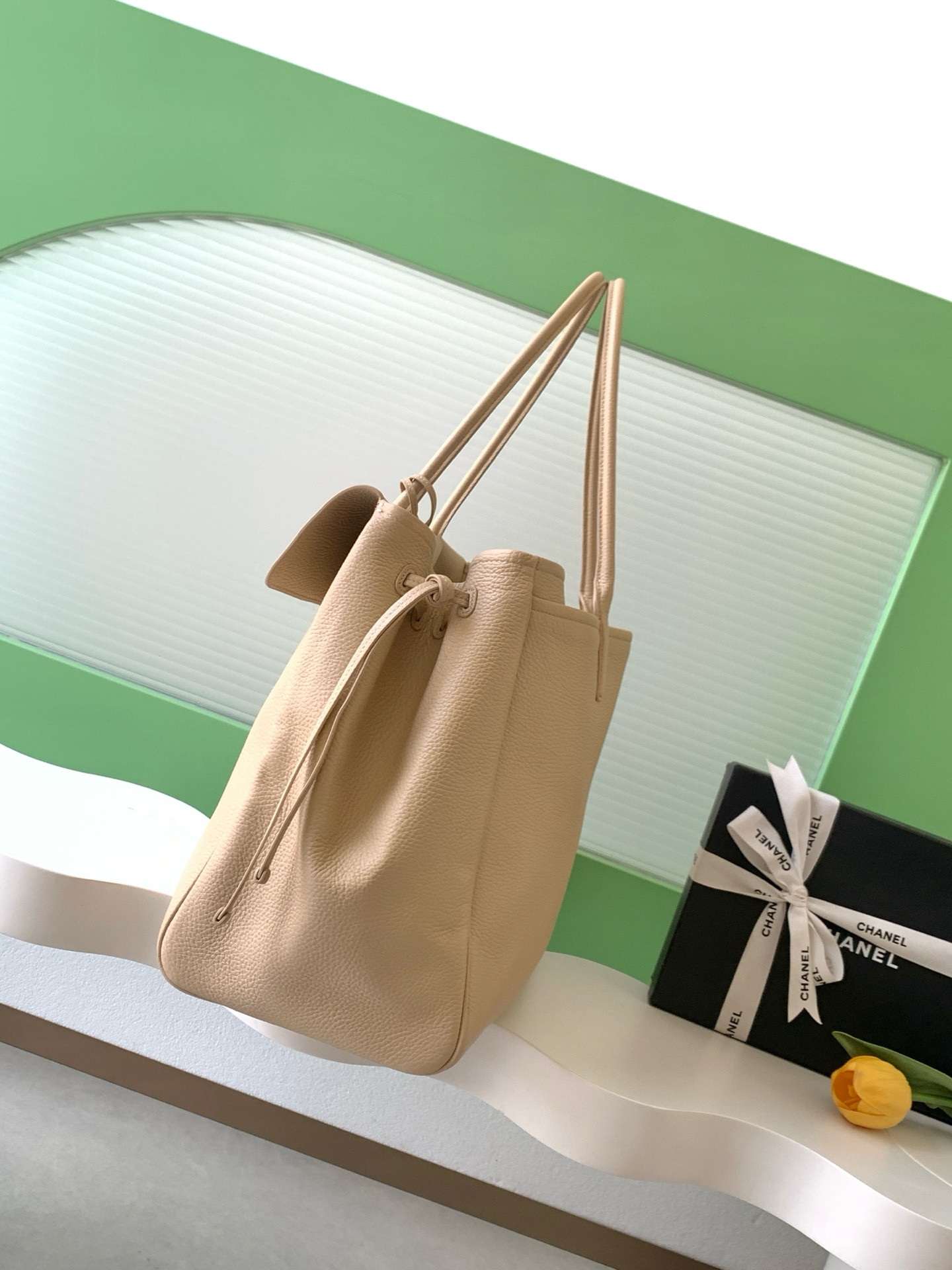 Ch**el large shopping tote as6289 33x43x17.5cm