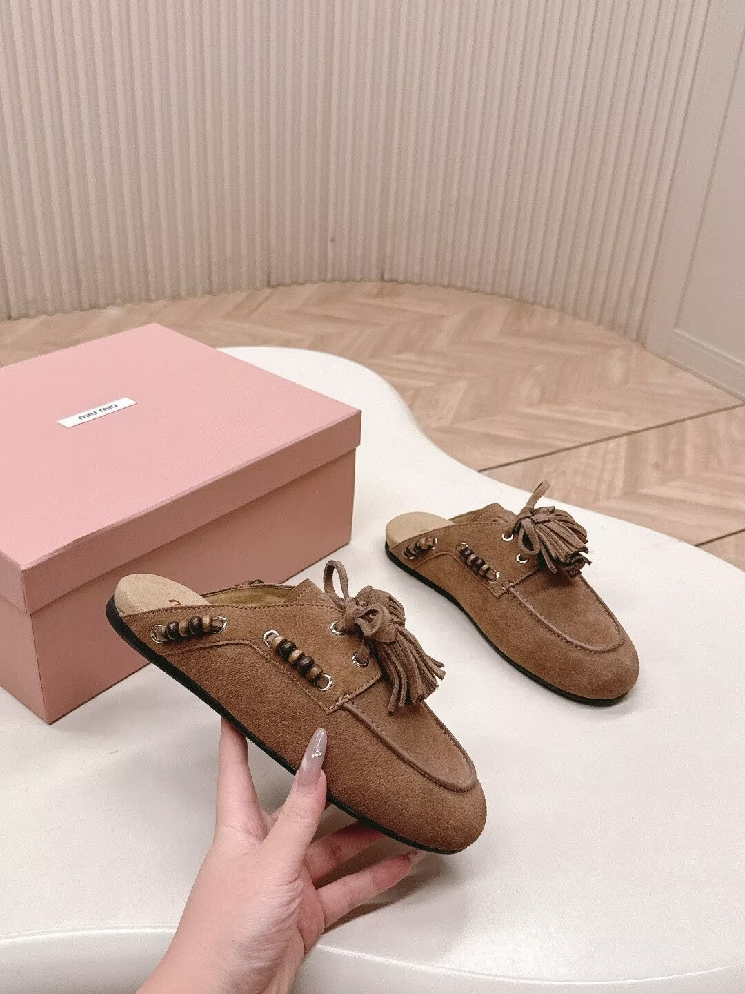 UA Miu Miu Tassel Mules