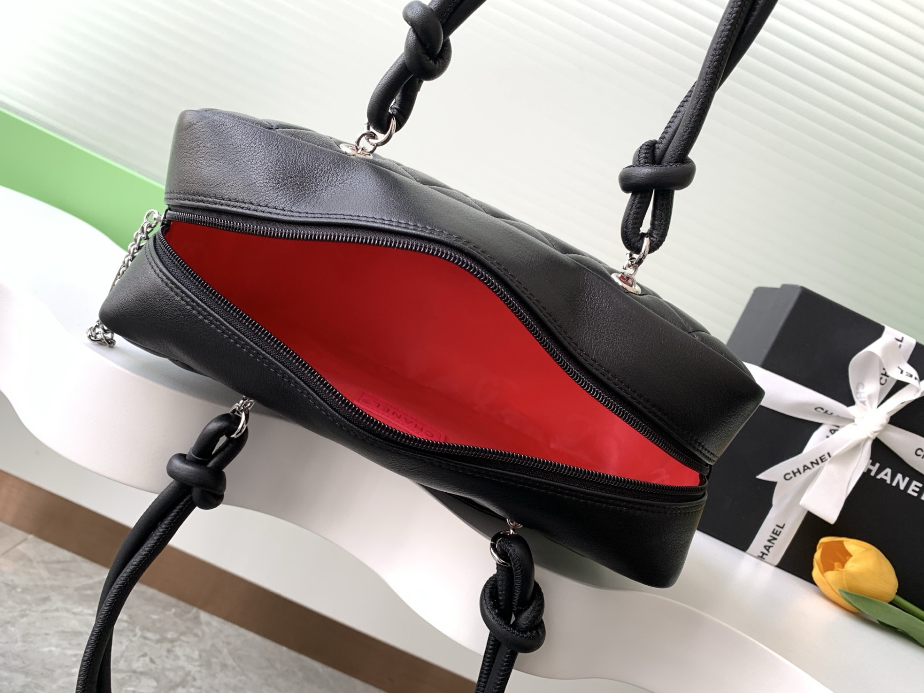 Chanel Cambon Tote Bag 15x27x10cm