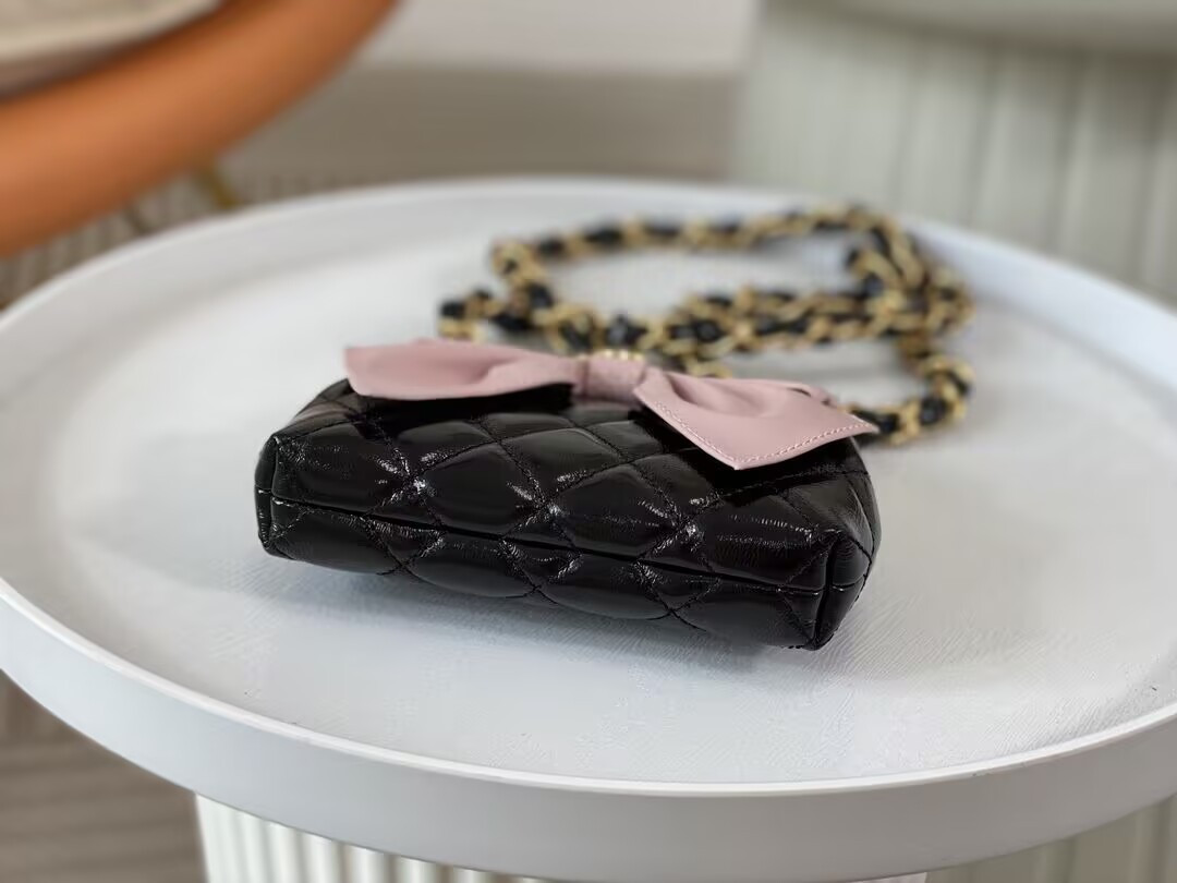 Ch**el CLUTCH WITH CHAIN 12 × 13 × 4 cm