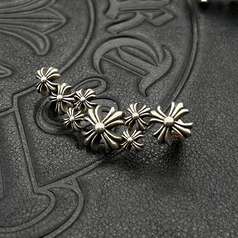 Ch*0me He**ts Cross Earrings