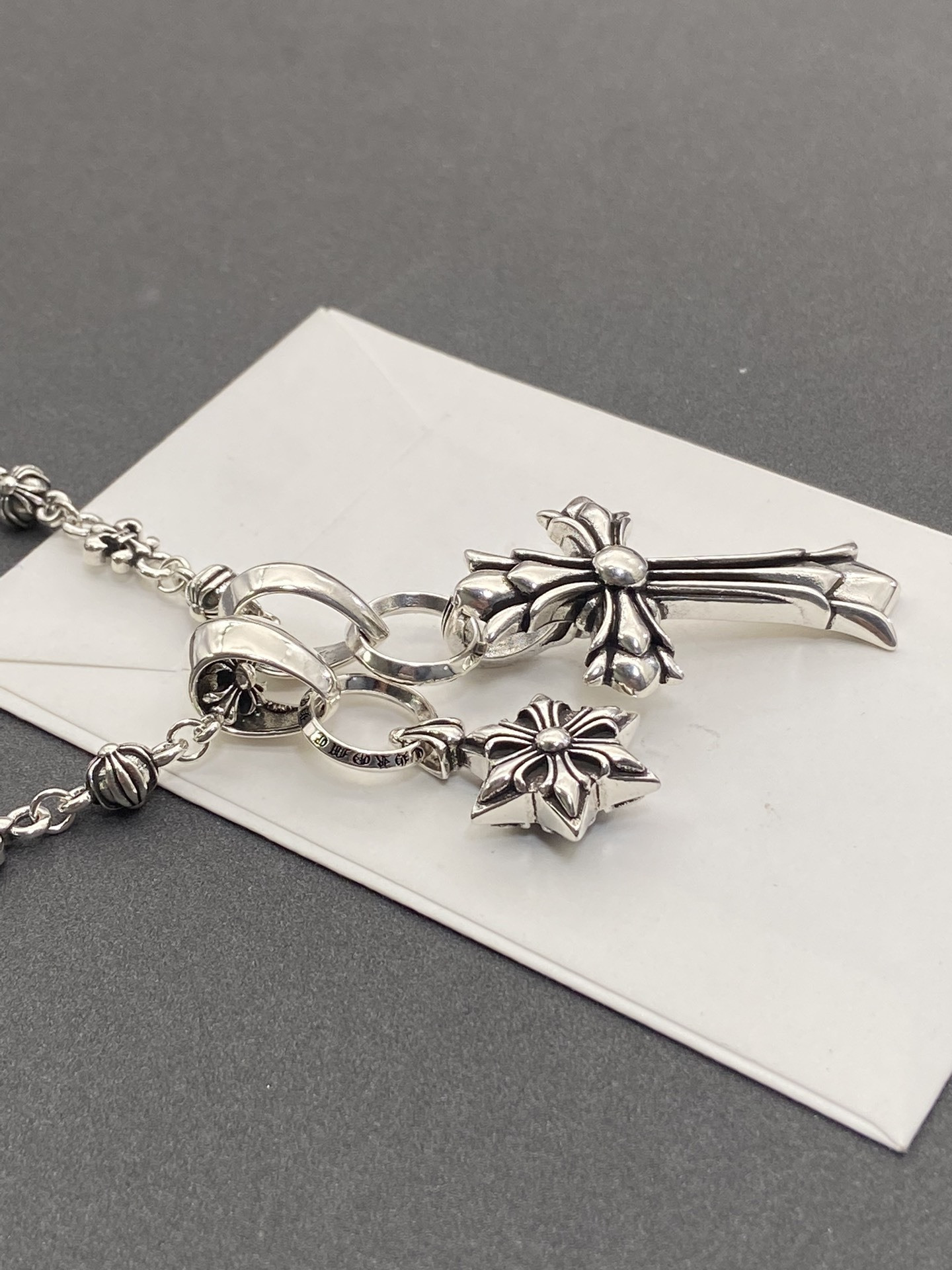 Ch*0me He**ts Cross and Star of David Necklace