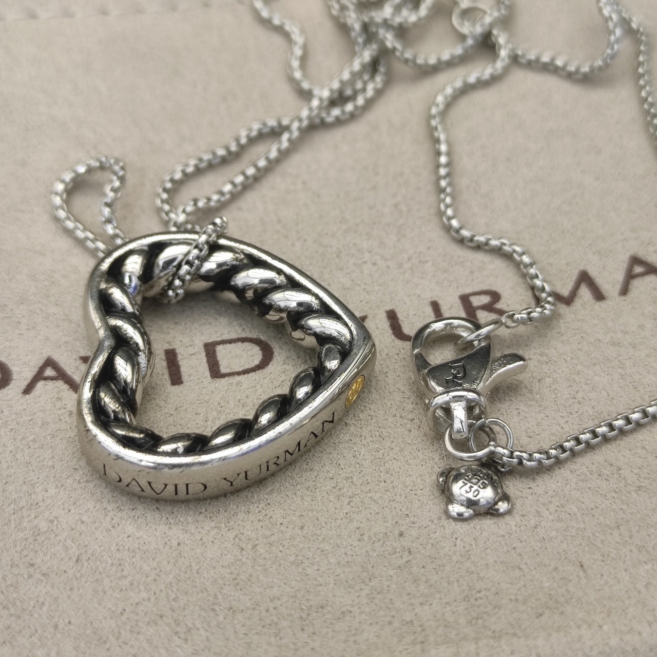 David Yurman Heart Necklace(Chain length 45+5cm delay chain Chain thickness 1.5mm)