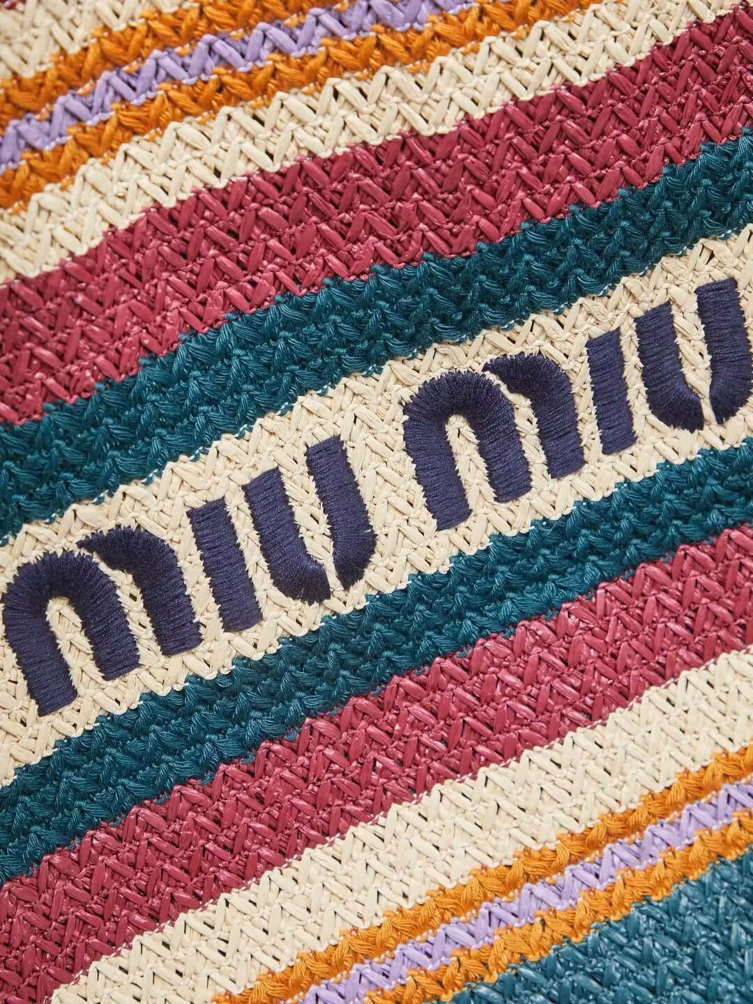 M1v M1v Raffia-effect Woven Tote Bag 41x32cm