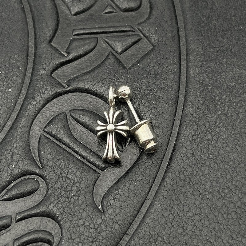 Ch*0me He**ts Cross Earrings