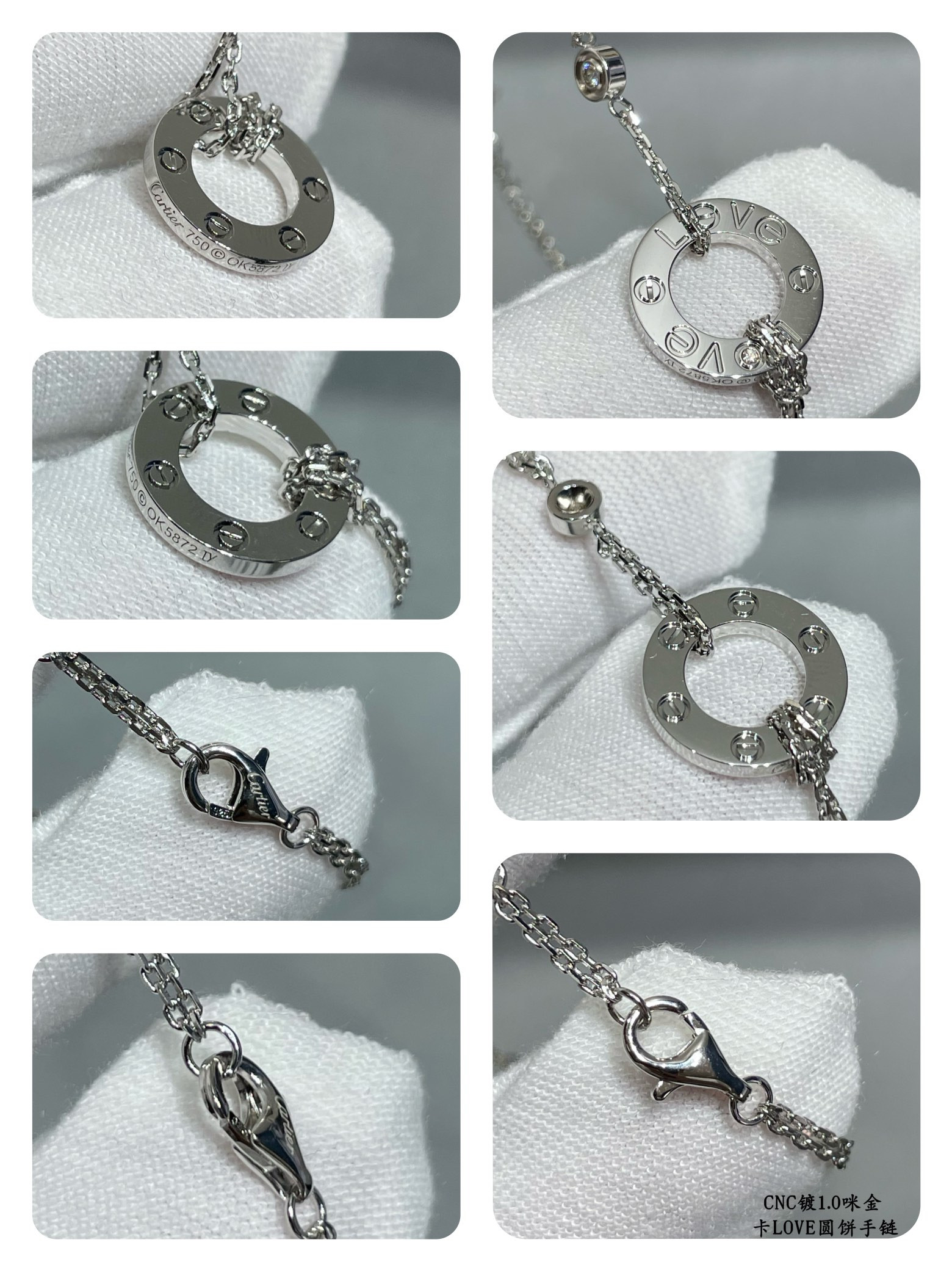 Ca*t1er Double-sided coin Bracelet