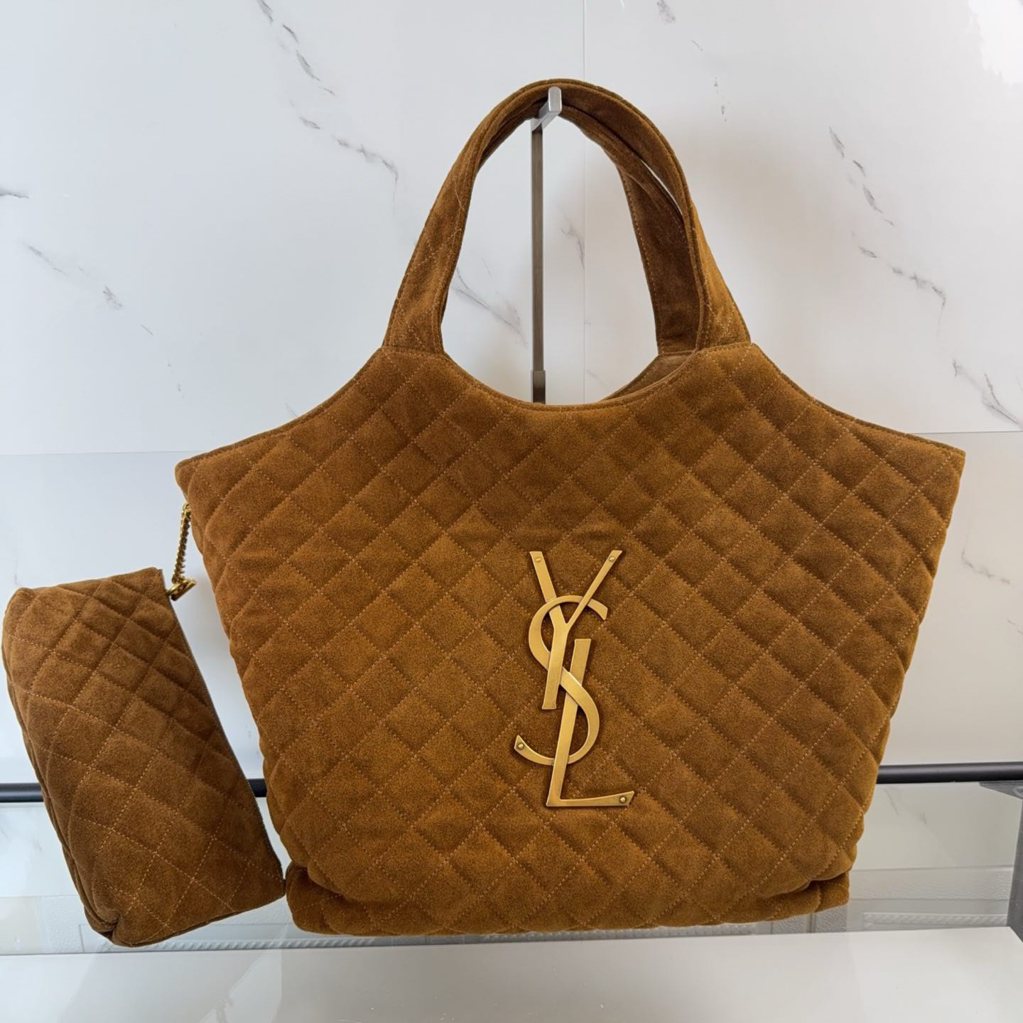 Y51 ICARE MAXI SHOPPING BAG IN QUILTED LAMBSKIN 38/58x43x8cm