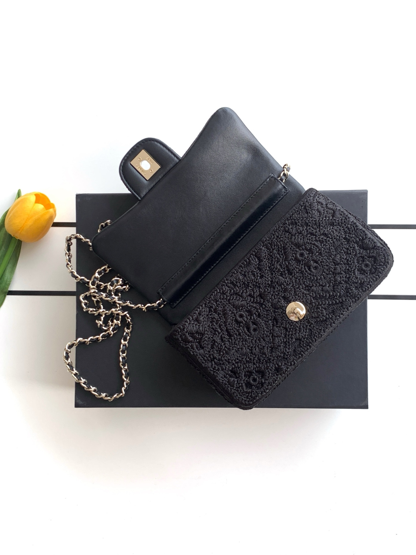 Ch**el flap bag as4561 14x21x8cm