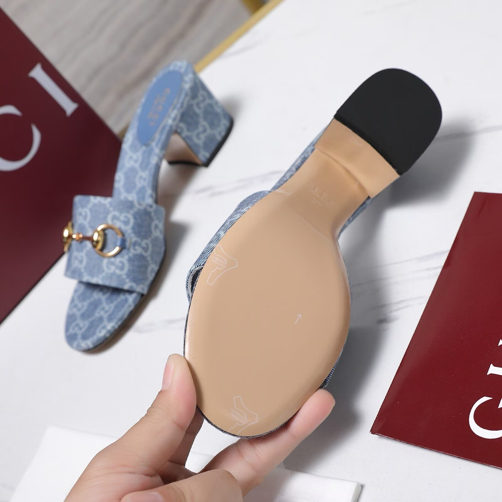 UA Gvc*1 Slide Sandal with Horsebit 5.5cm Heel