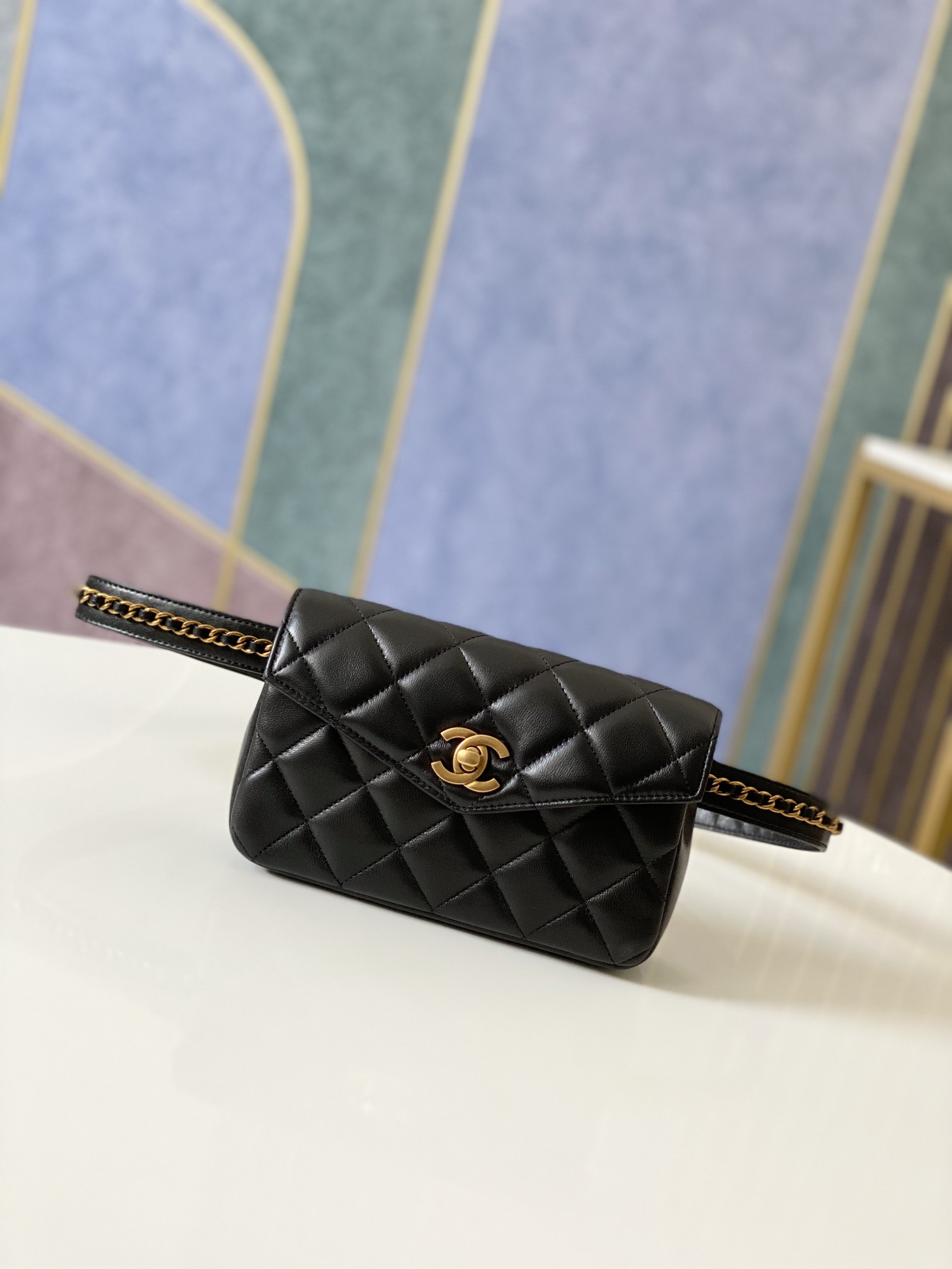 Chanel Quilted Waist Bag 18x12x3.5cm
