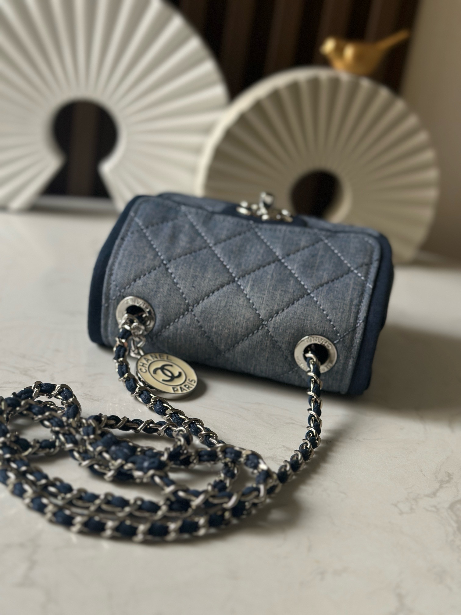 Ch**el flap bag 17cm