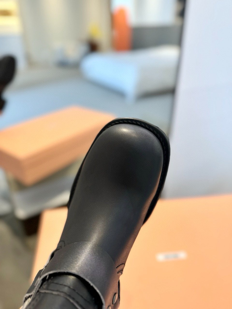 UA Miu Miu Leather Boots