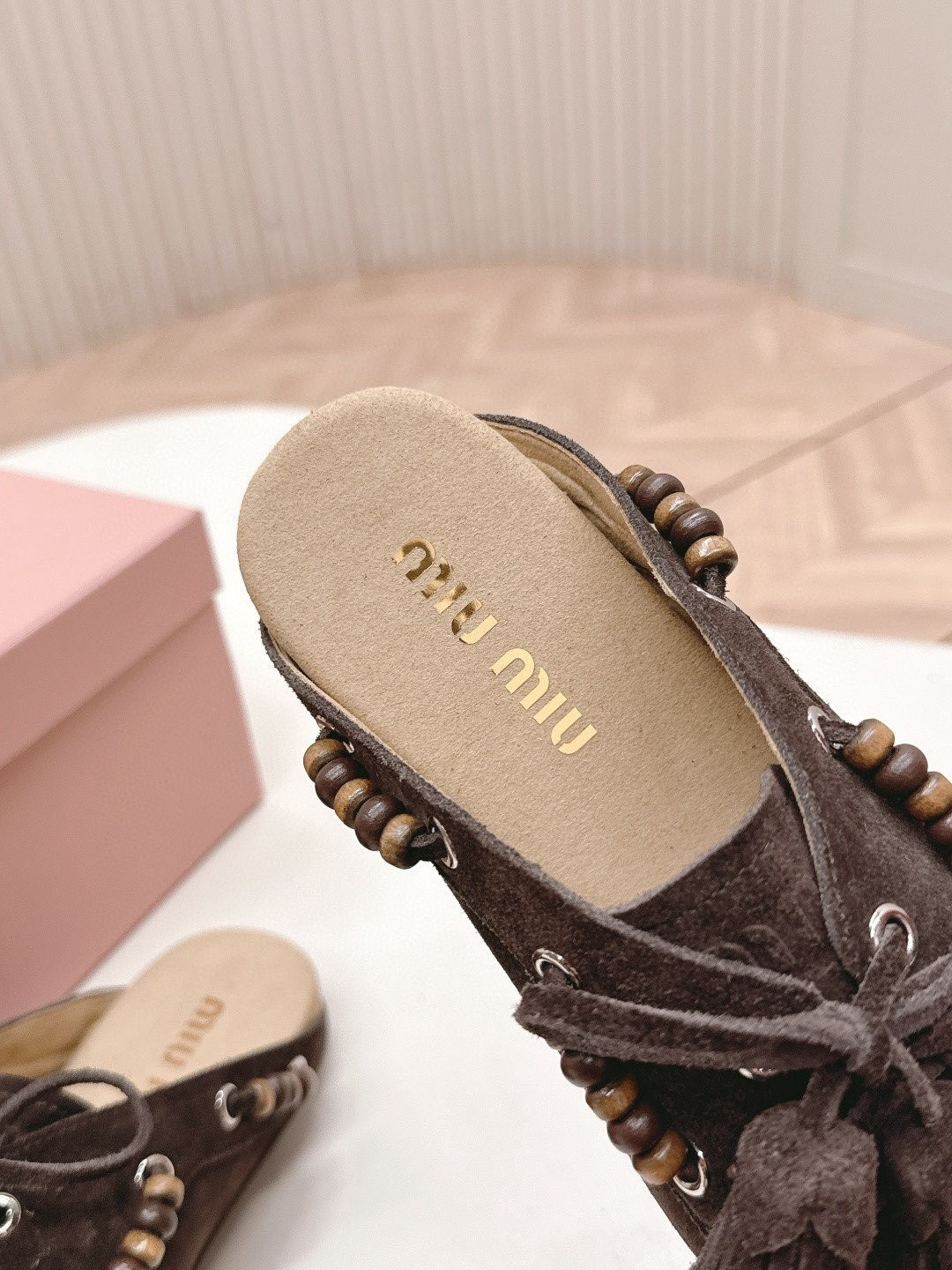 UA Miu Miu Tassel Mules