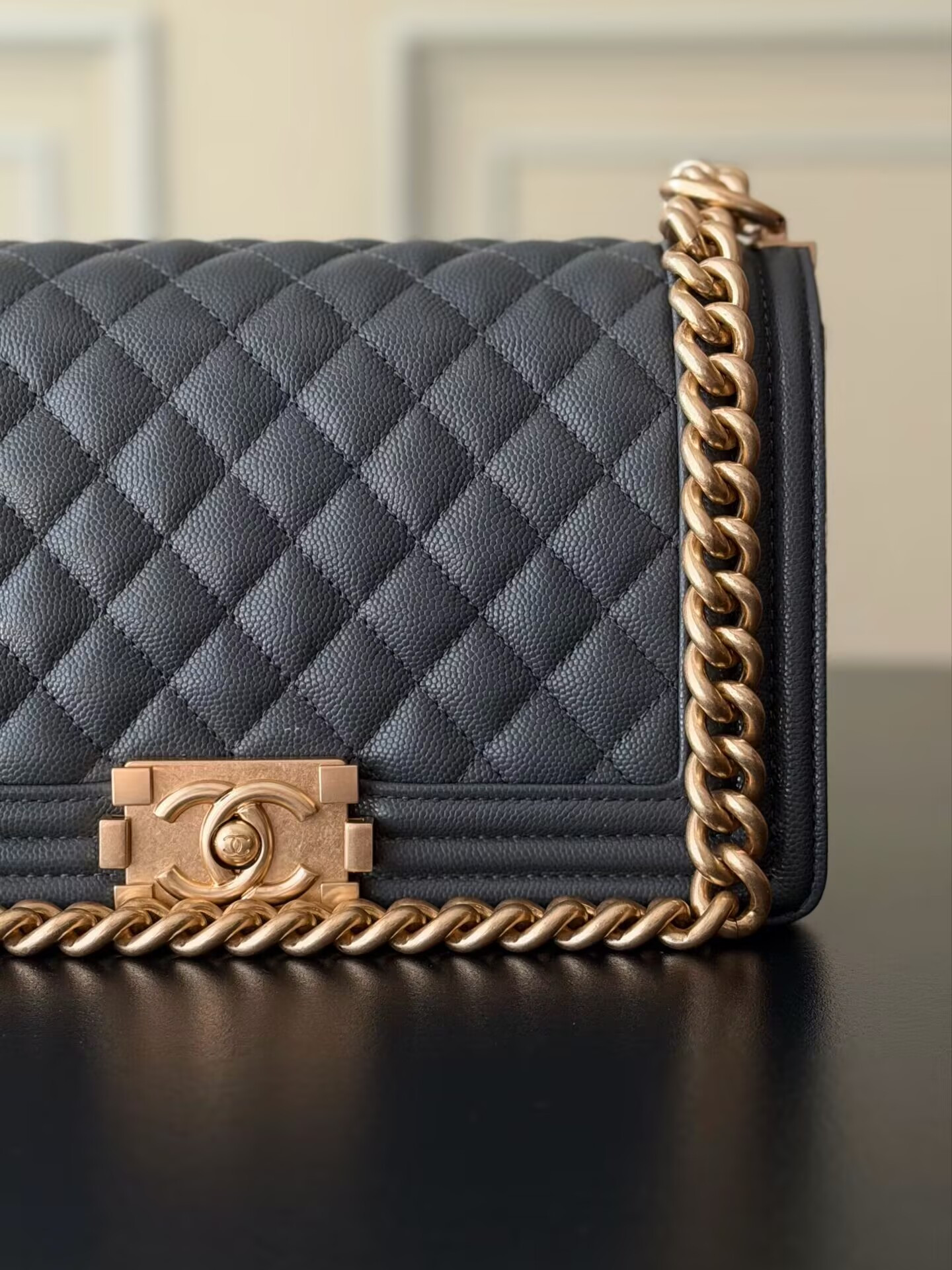 Ch**el Boy Handbag 15x25x9cm