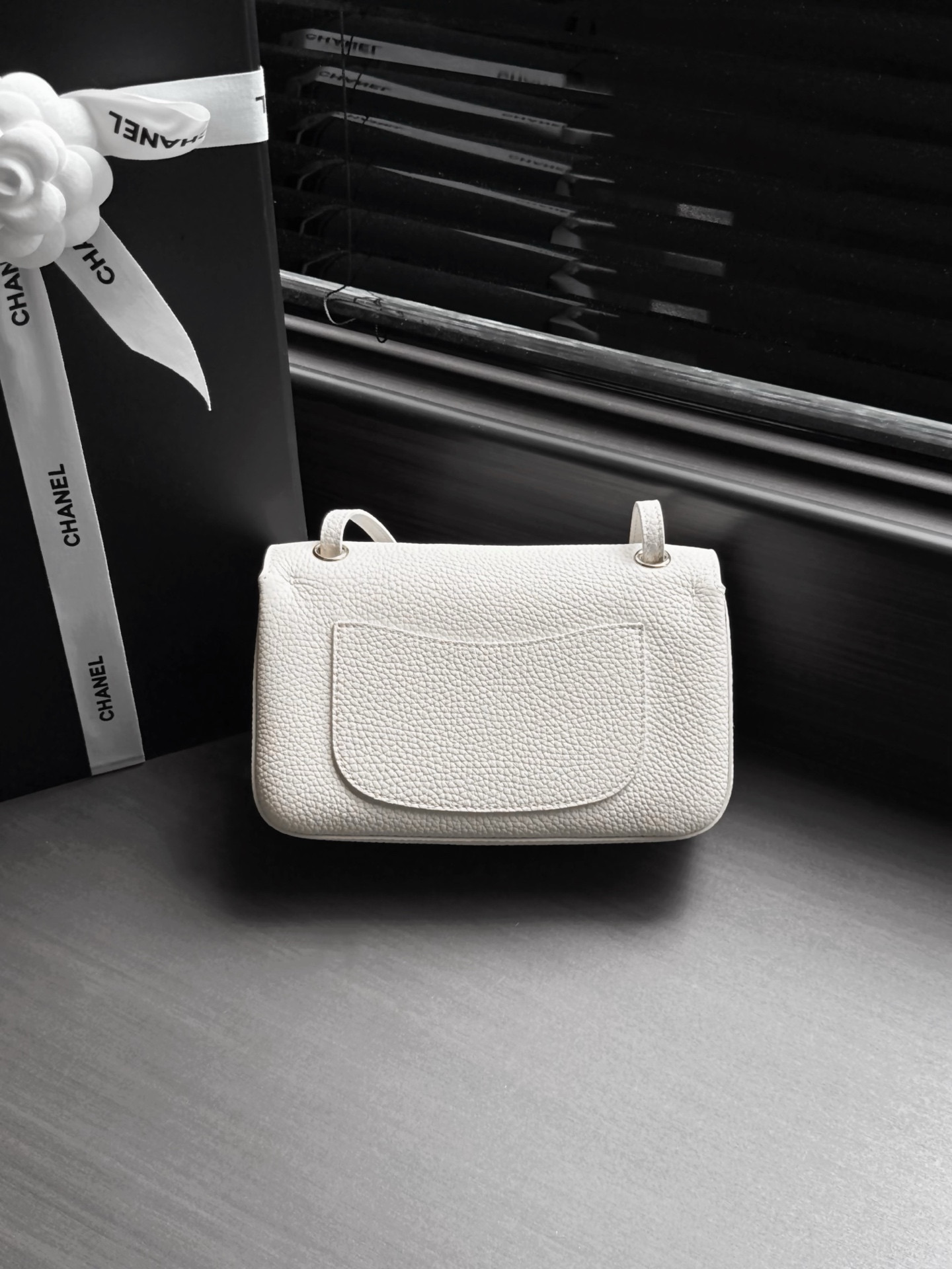 Ch**el Mini Flap Bag Silver Hardware AS6573 13x20x6cm