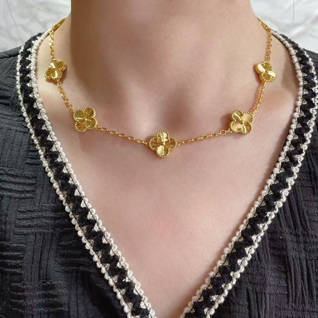 V*n Cl**f & Arpels ten-flower four-leaf clover Necklace