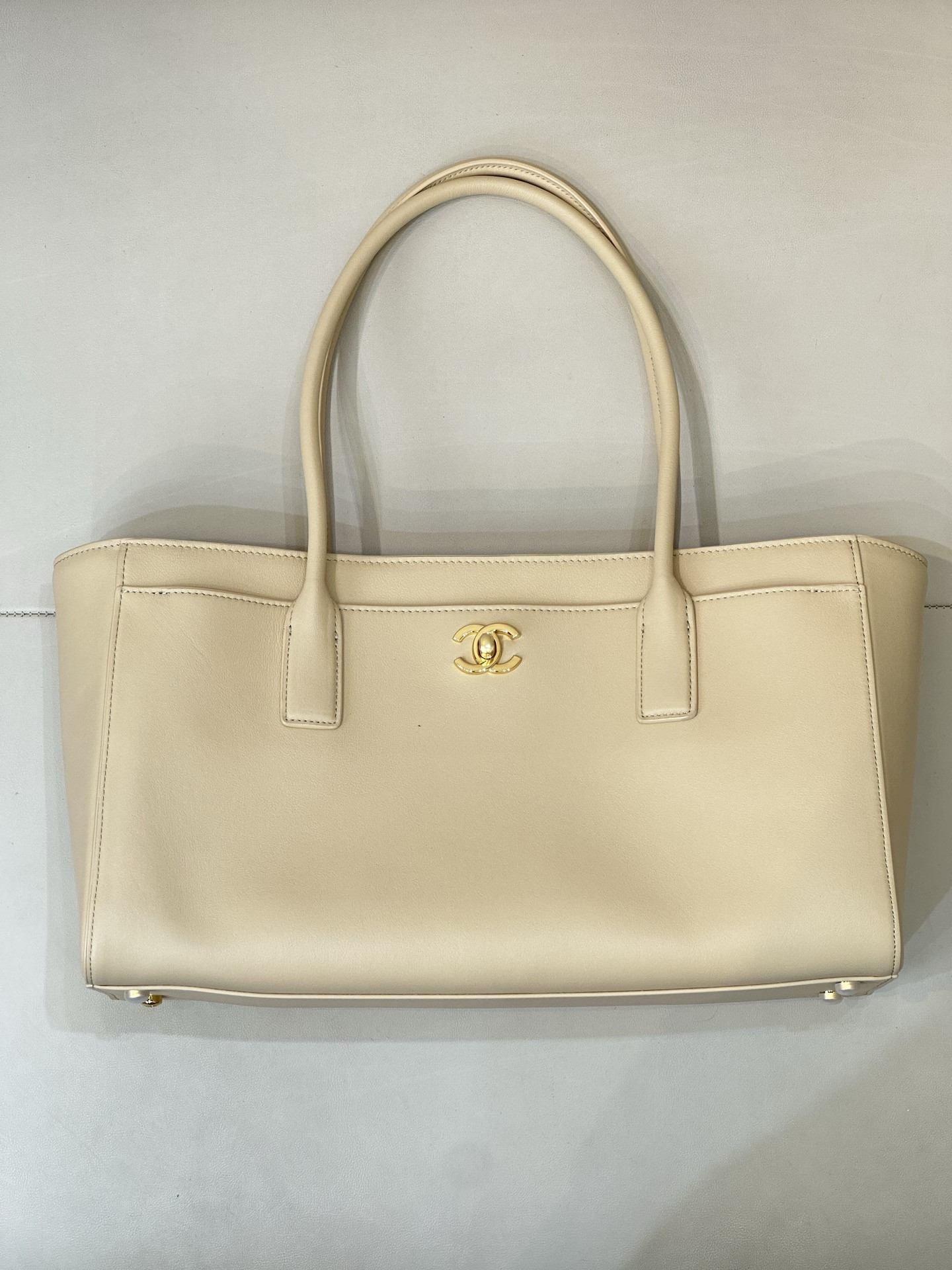 Ch**el tote apricot bag 35x20x13cm