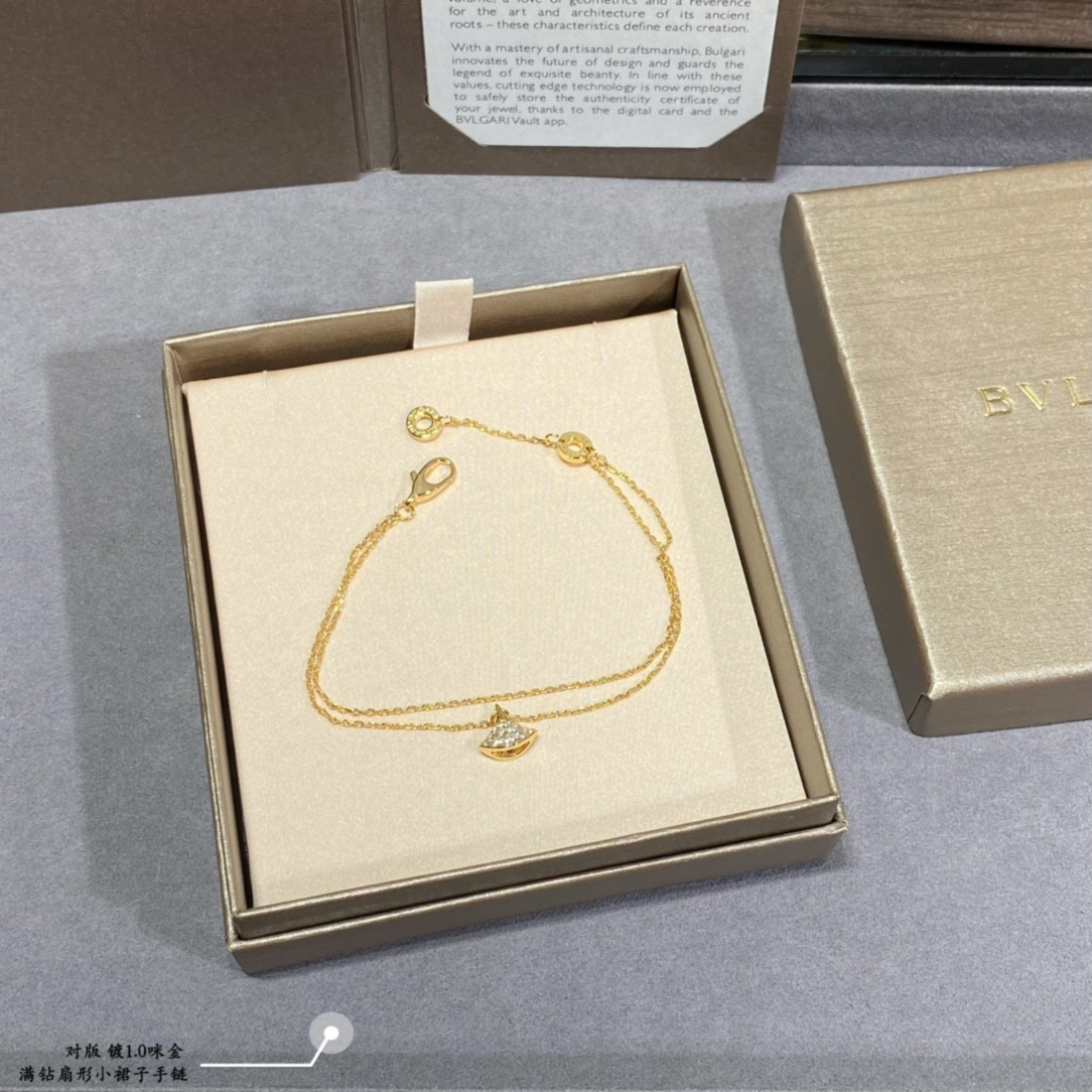 Bv1g*ai D1am0nd fan-shaped mini skirt Bracelet