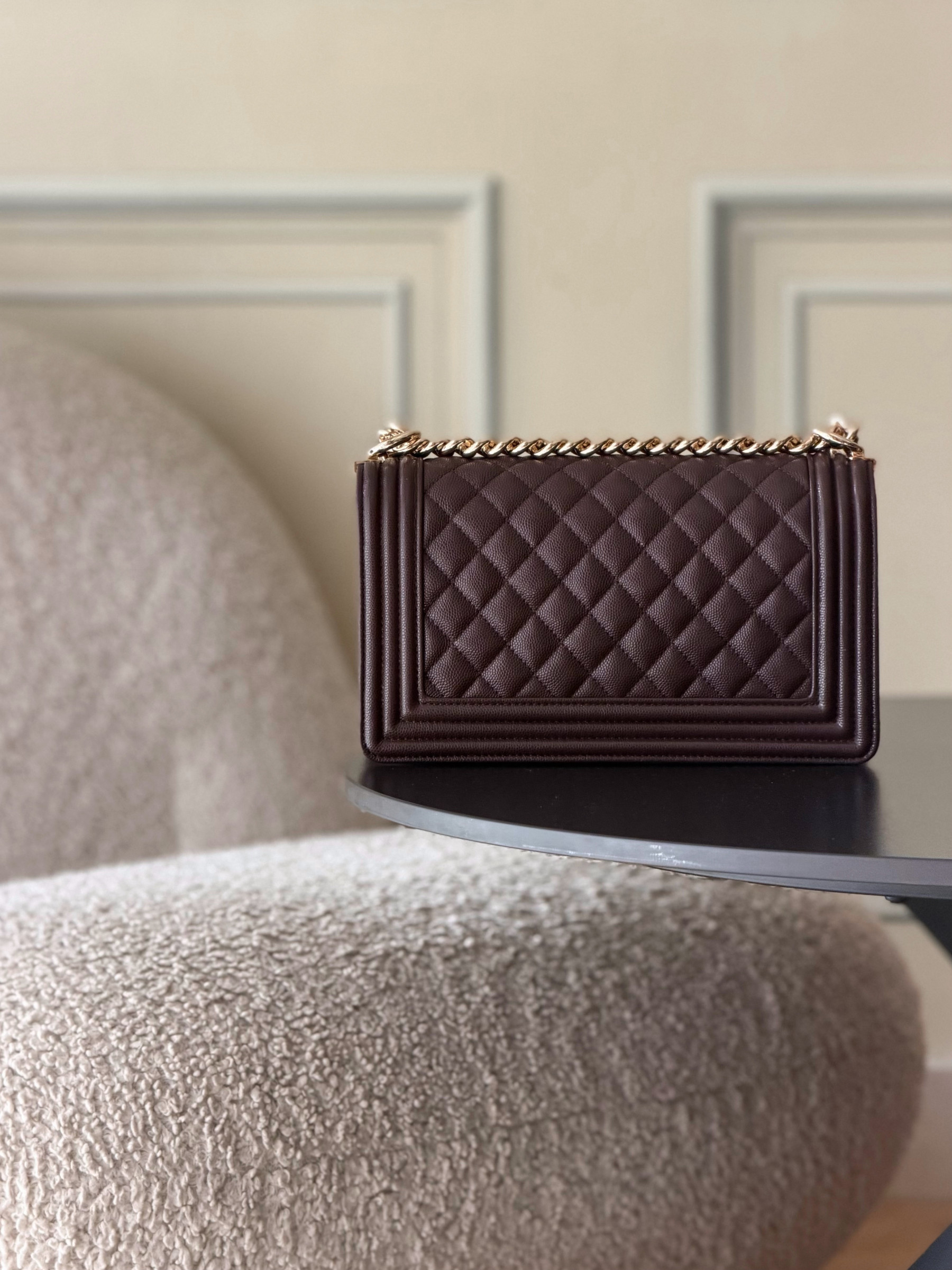 Ch**el Boy Handbag 15x25x9cm