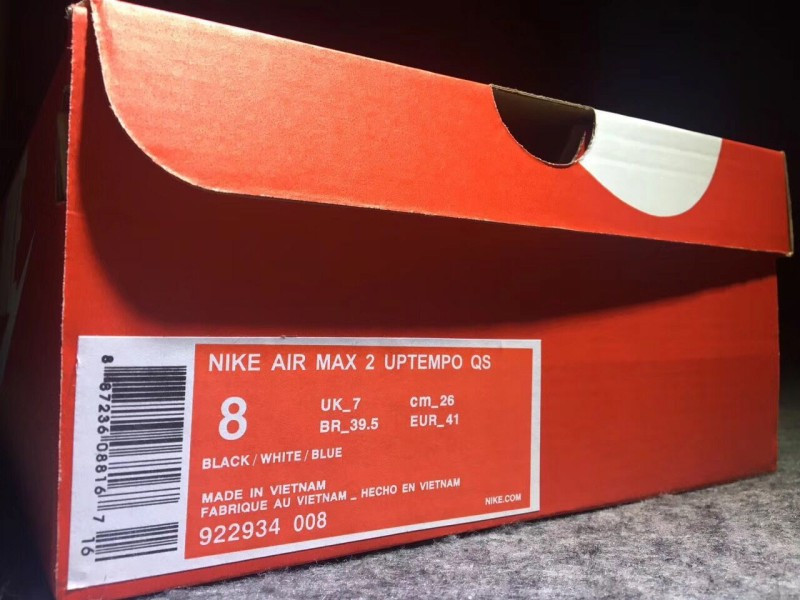 UA Nike Air Max 2 Uptempo QS Black White Blue