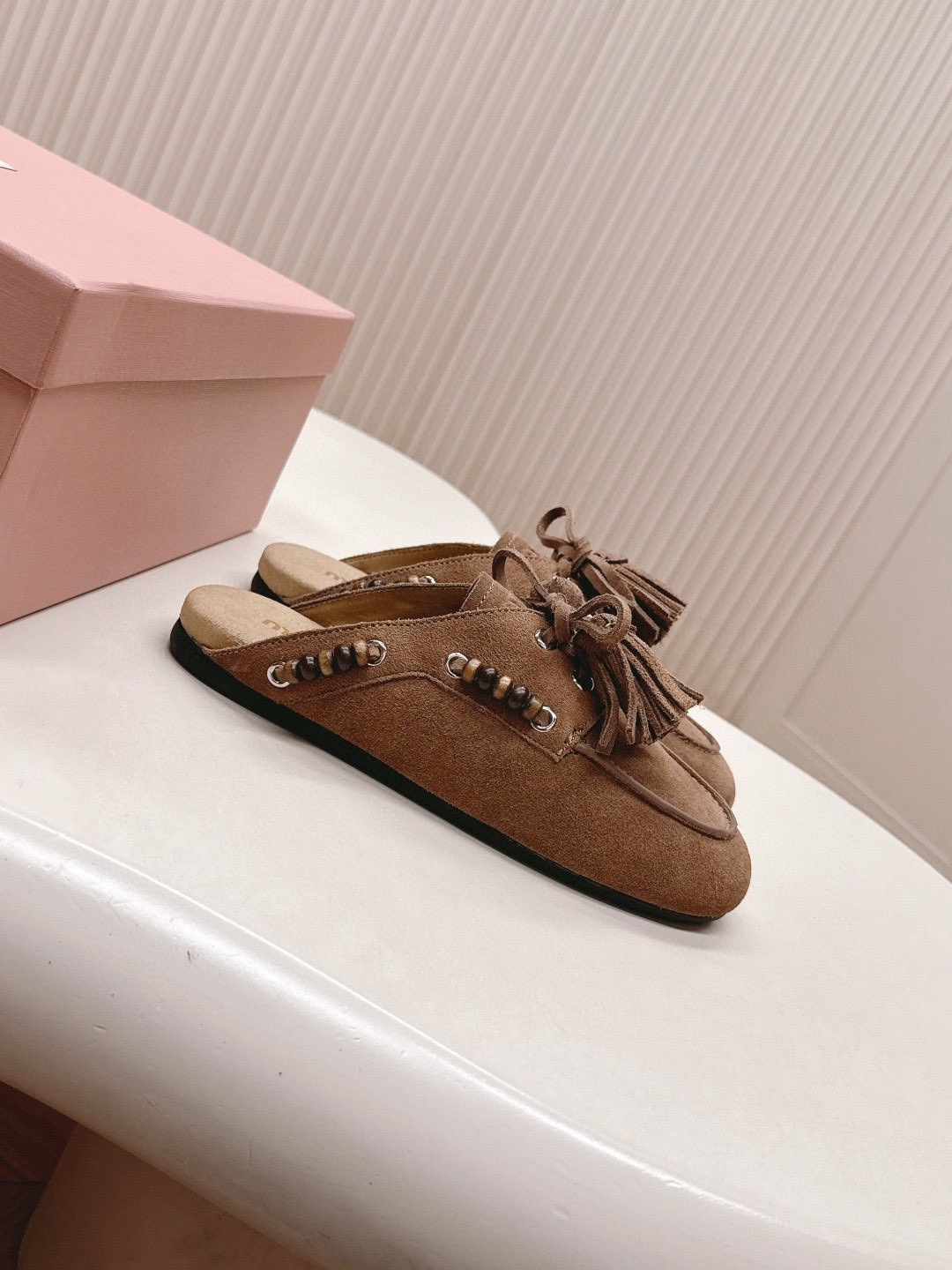 UA Miu Miu Tassel Mules