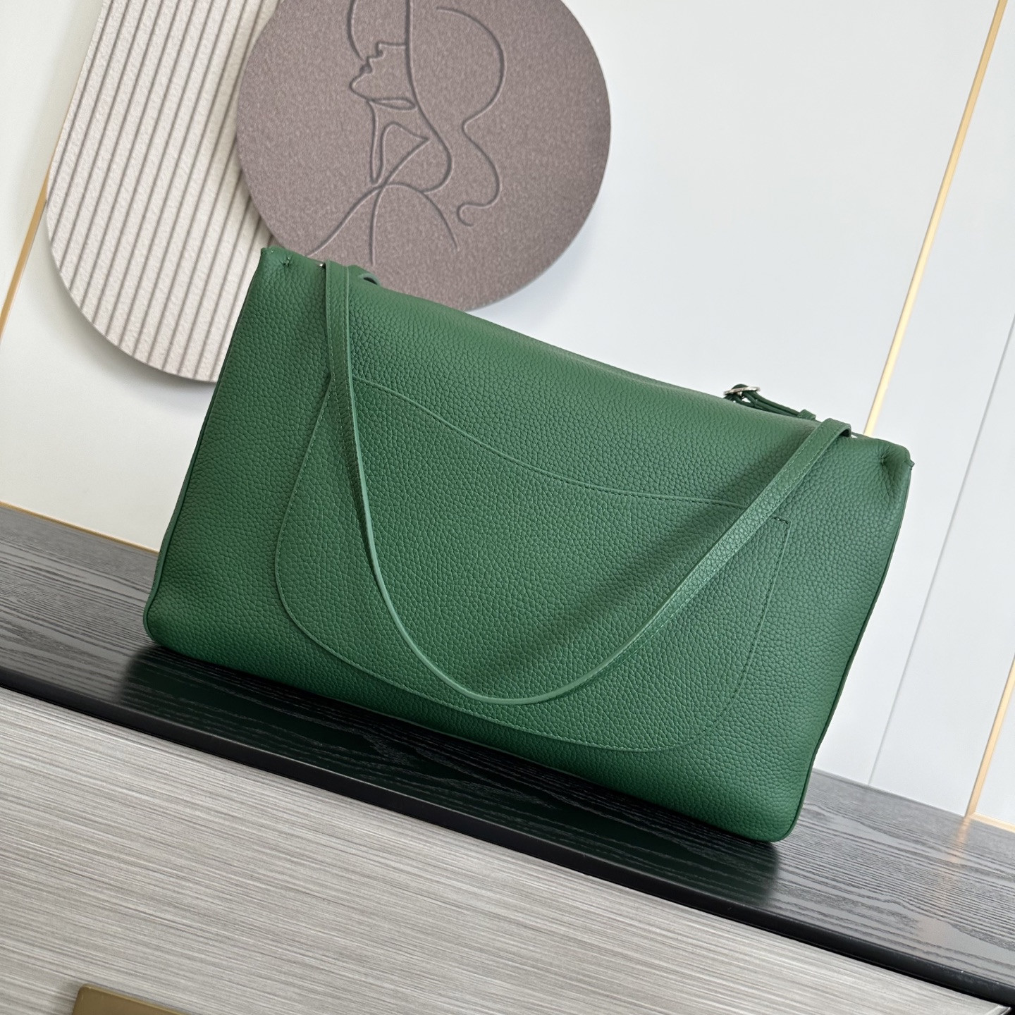 Ch**el Maxi Flap Bag Silver hardware AS6233 26x38.5x11cm