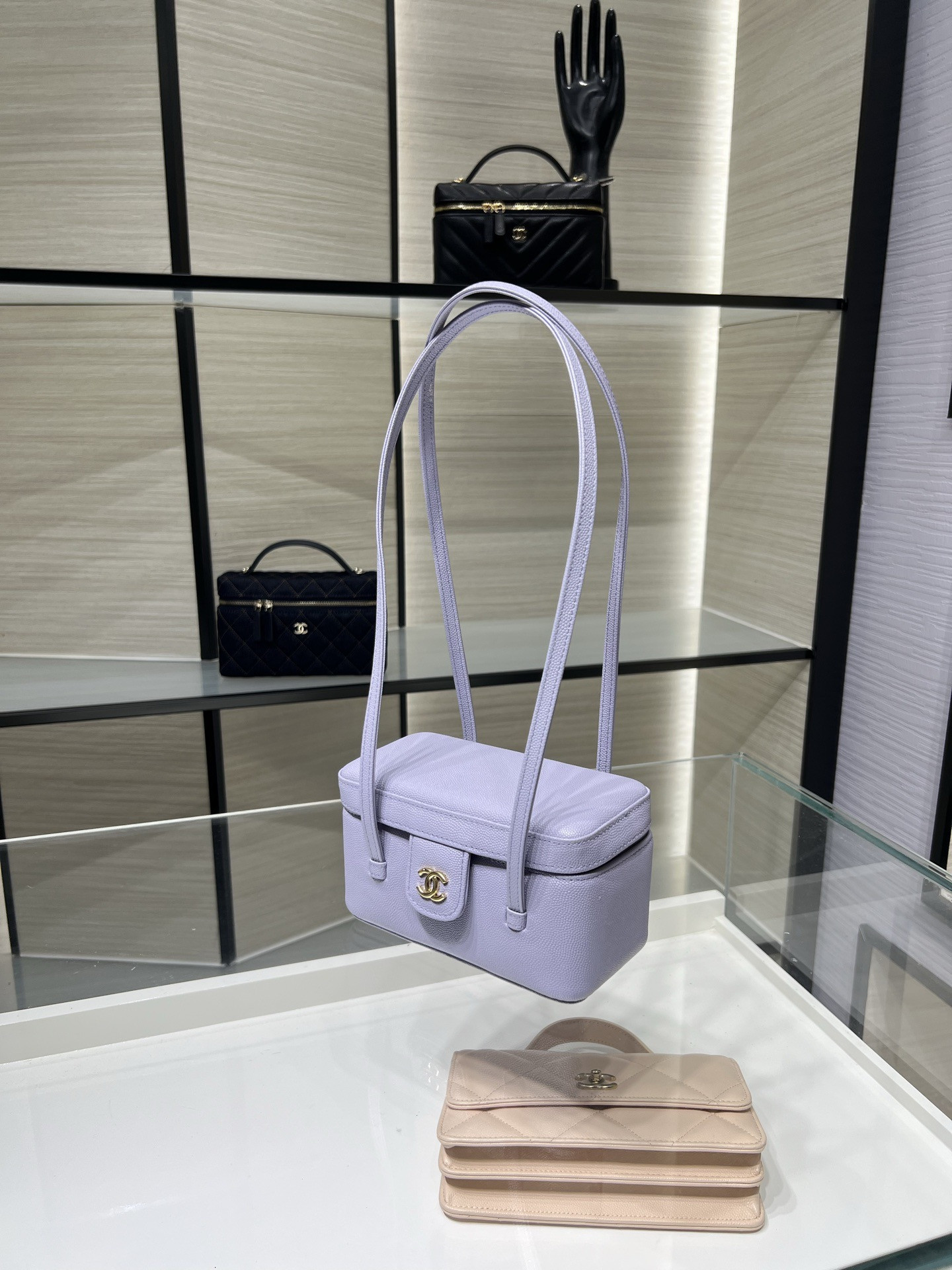 Ch**el preppy coco long box bag ap5067 17x9.5x8cm