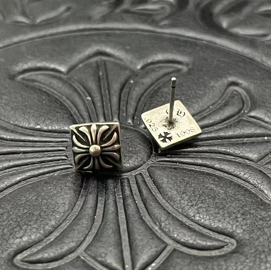 Ch*0me He**ts Cross Stud Earrings