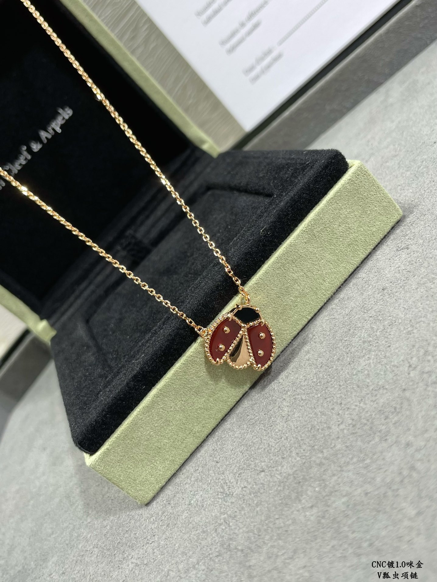 V*n Cl**f & Arpels ladybug Necklace