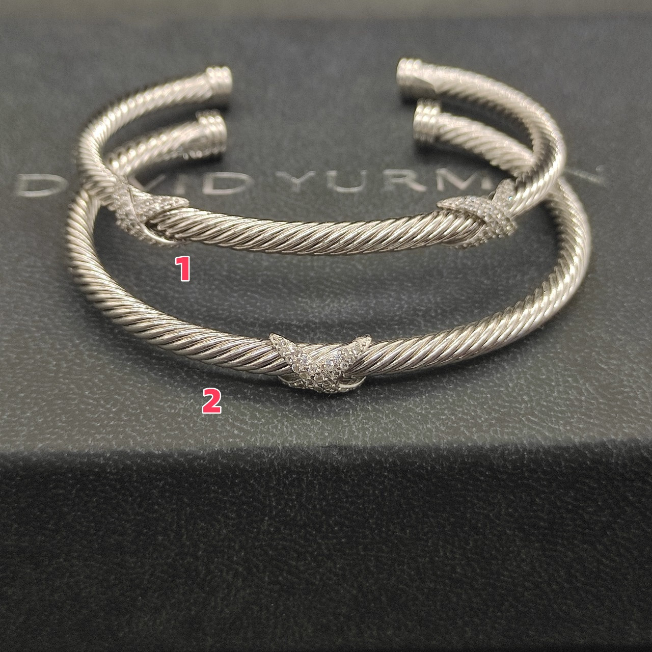 David Yurman 4mm Full D1am0nd X Bracelet (wrist circumference 15-20cm)