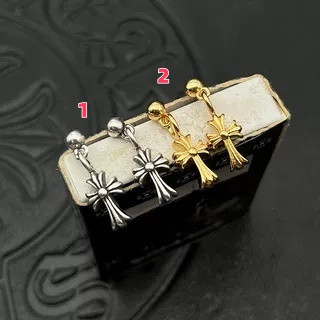 Ch*0me He**ts Cross Earrings