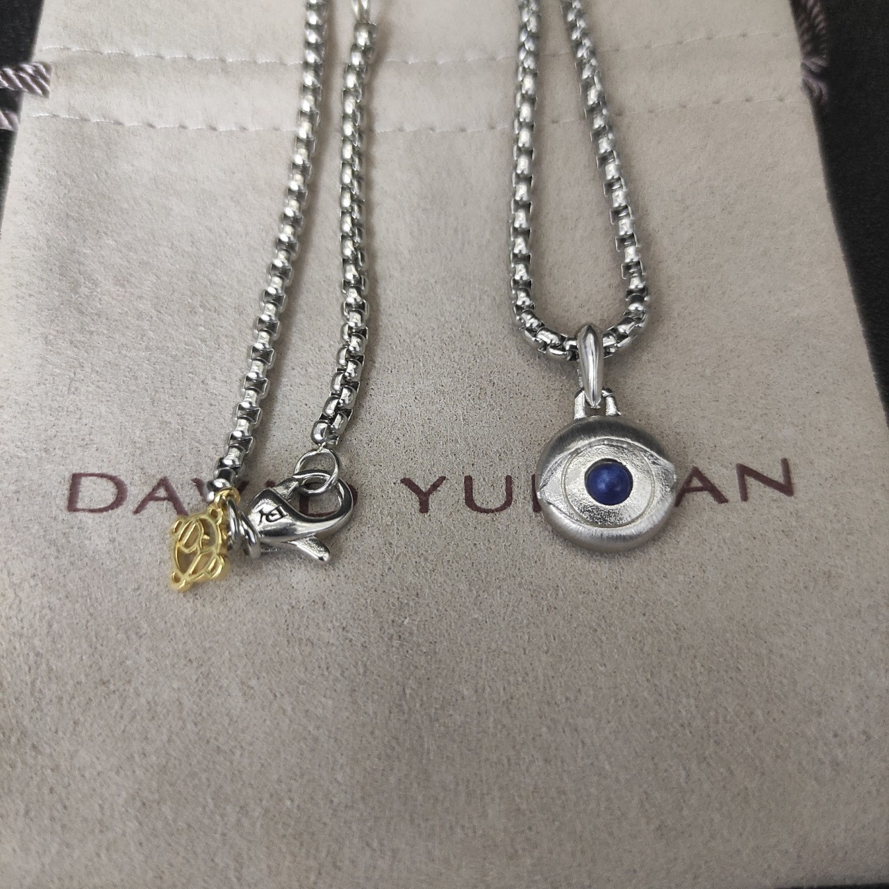 David Yurman evil eye Necklace(Chain length 50+5cm delay chain Chain thickness 3mm)