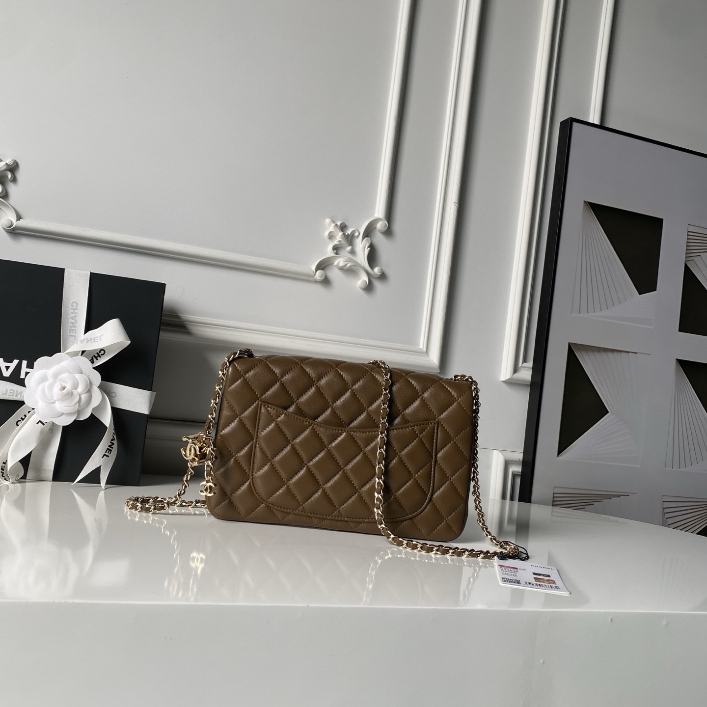 Ch**el classic flap handbag cf as5756 14.5x23.5x7cm
