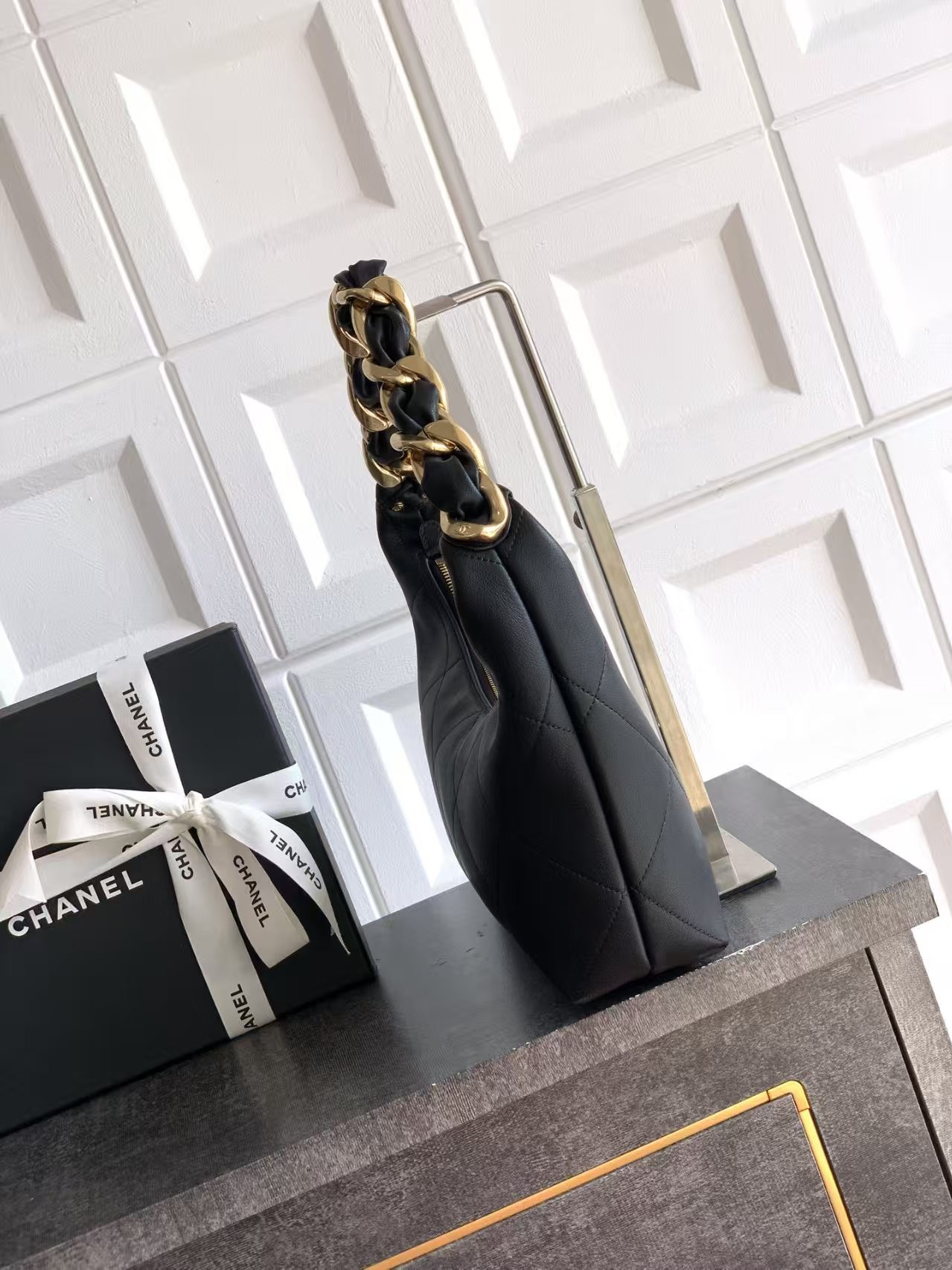 Ch**el Hobo Handbag 24x28x8cm