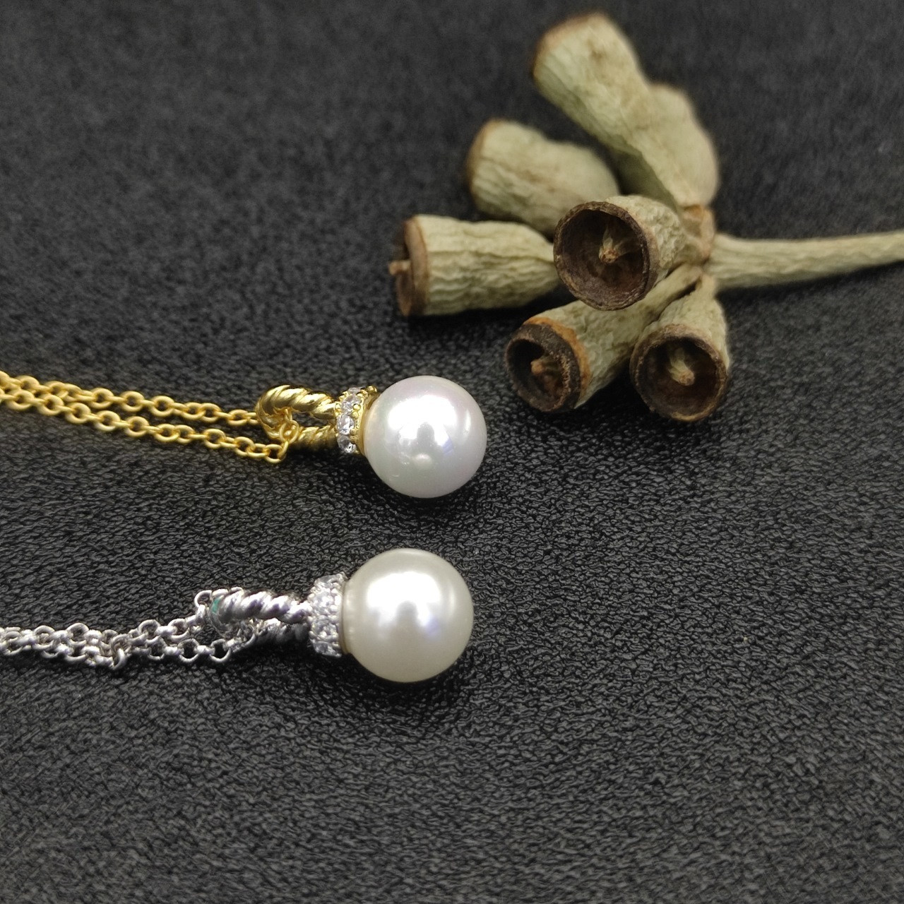 David Yurman 8mm Peal Necklace(Chain length 42+3+3cm delay chain)