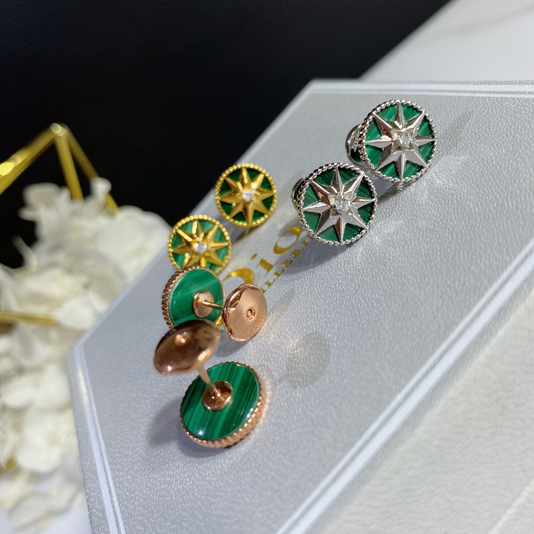 D10r compass Stud Earrings